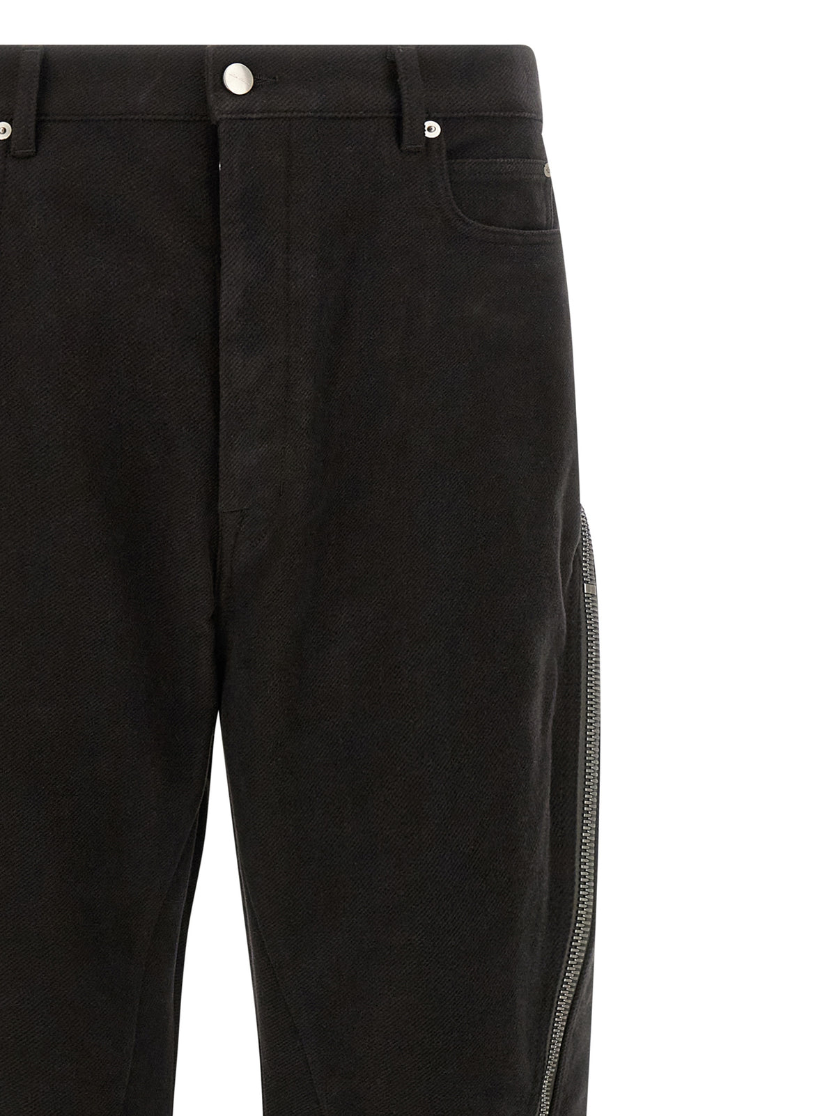 Rick Owens Black Cotton Flared Men's Pants