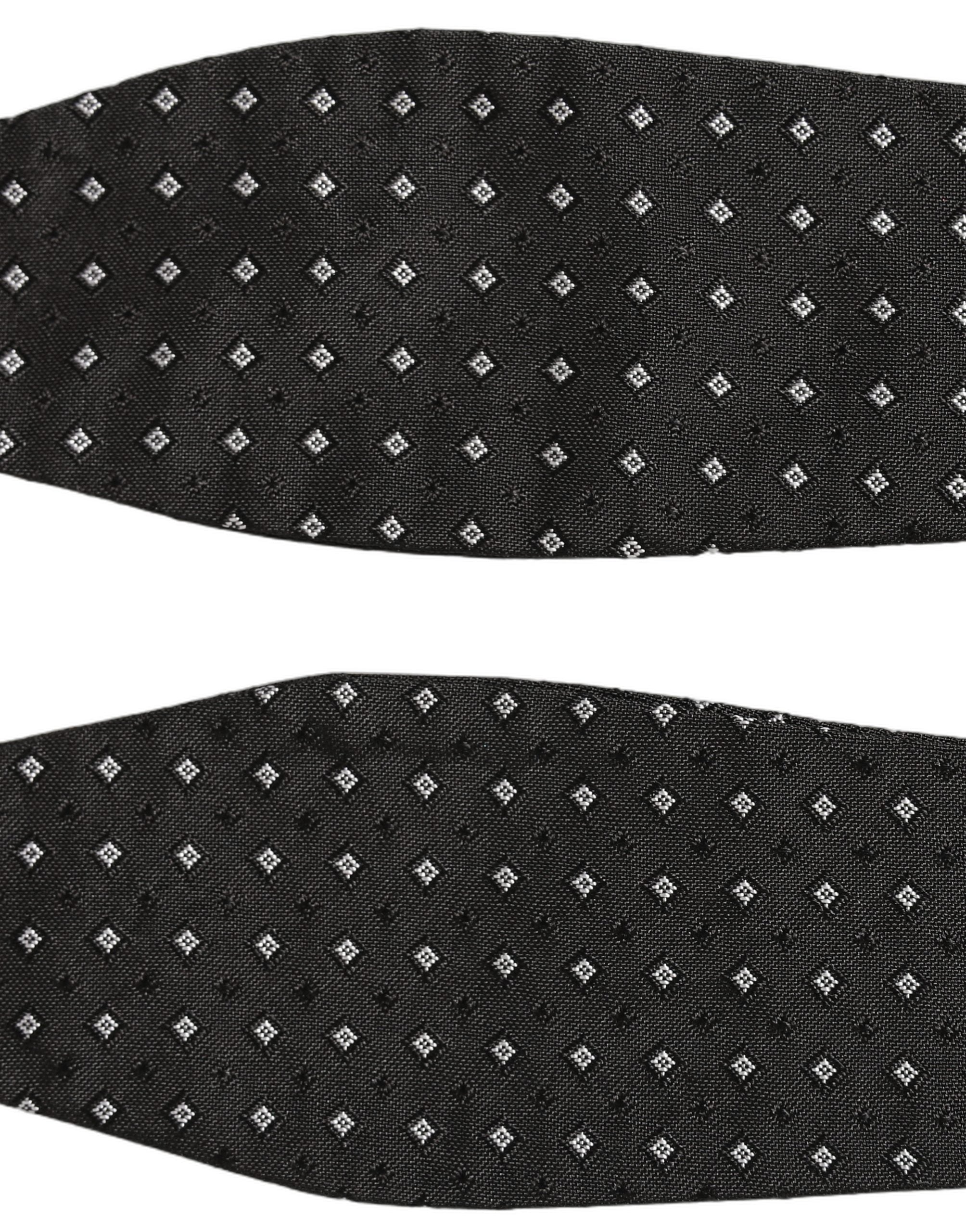 Dolce & Gabbana Black White Polka Dot Adjustable Neck Papillon Bow Men's Tie