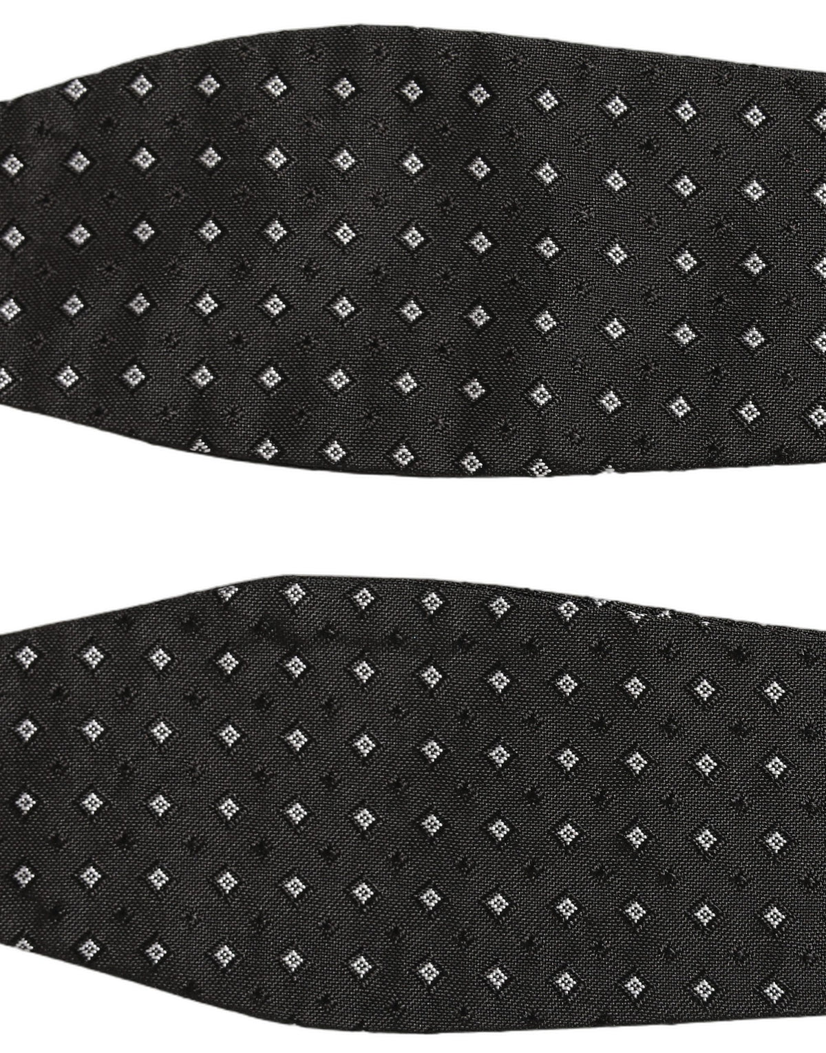 Dolce & Gabbana Dark Gray White Polka Dot Adjustable Neck Papillon Bow Men's Tie