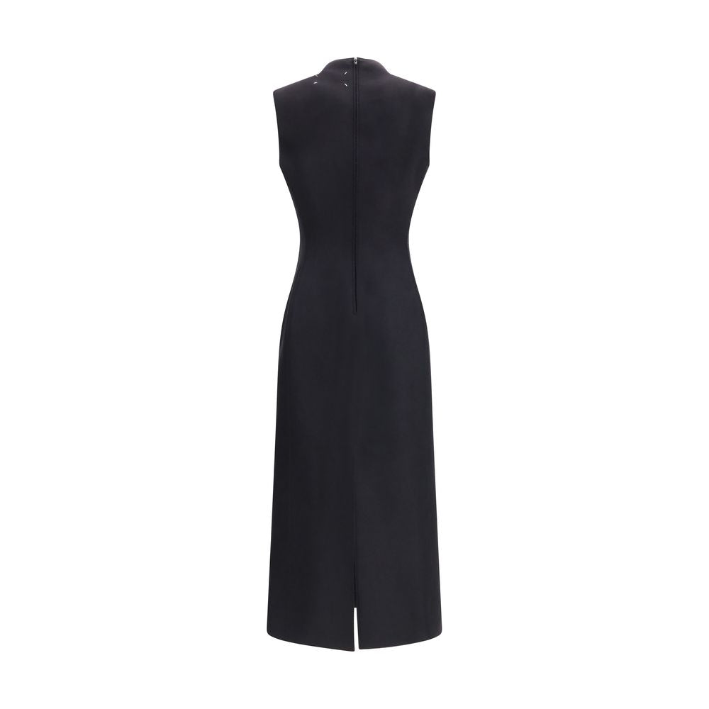 Maison Margiela Black Wool Oves Aries Casual Women's Dress