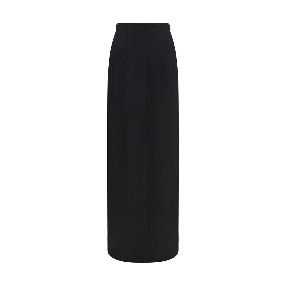 Maison Margiela Black Wool Oves Aries Long Women's Skirt