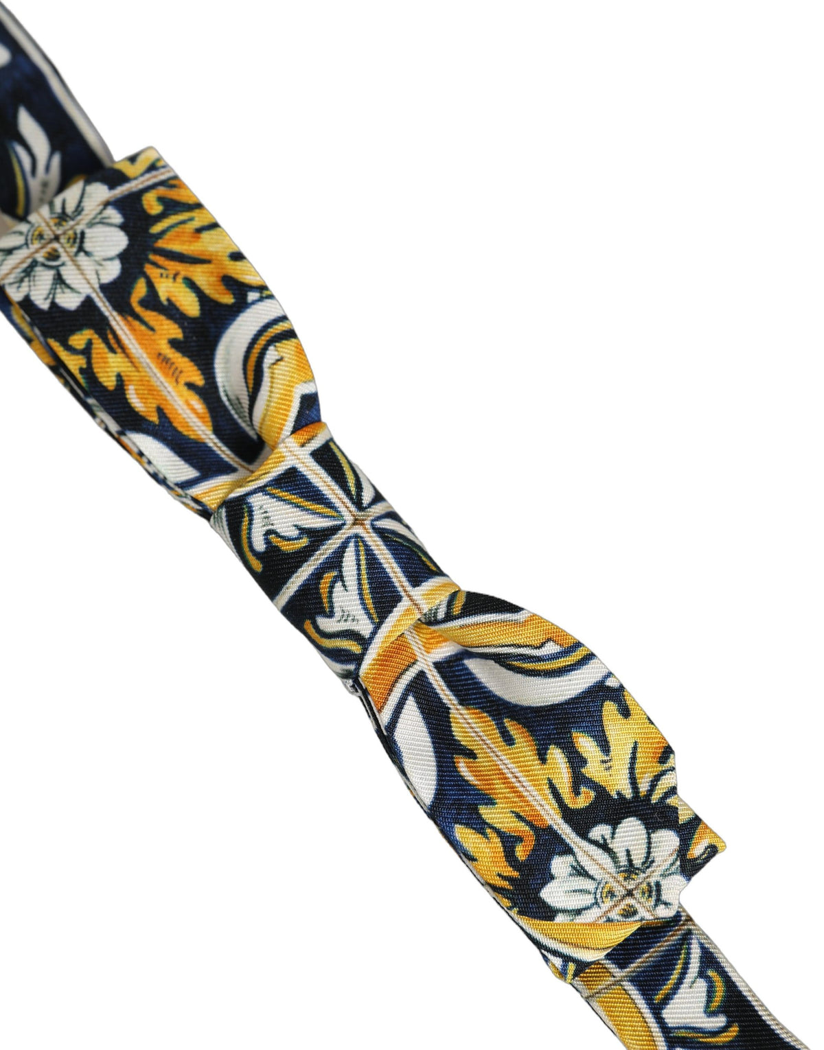Dolce & Gabbana Multicolor Damask Style Adjustable Neck Papillon Bow Men's Tie