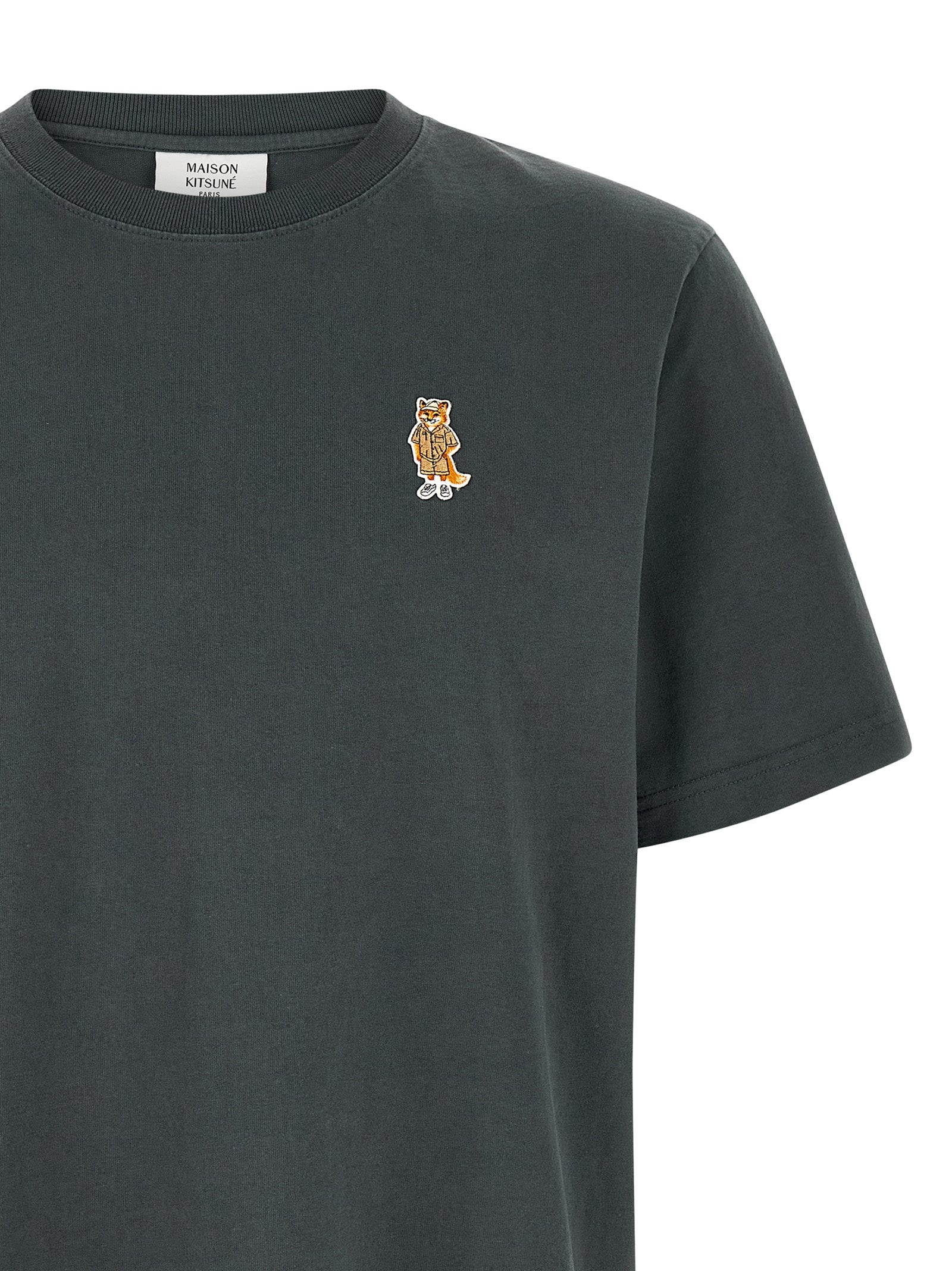 Maison Kitsuné Blue Organic Cotton Men's T-Shirt