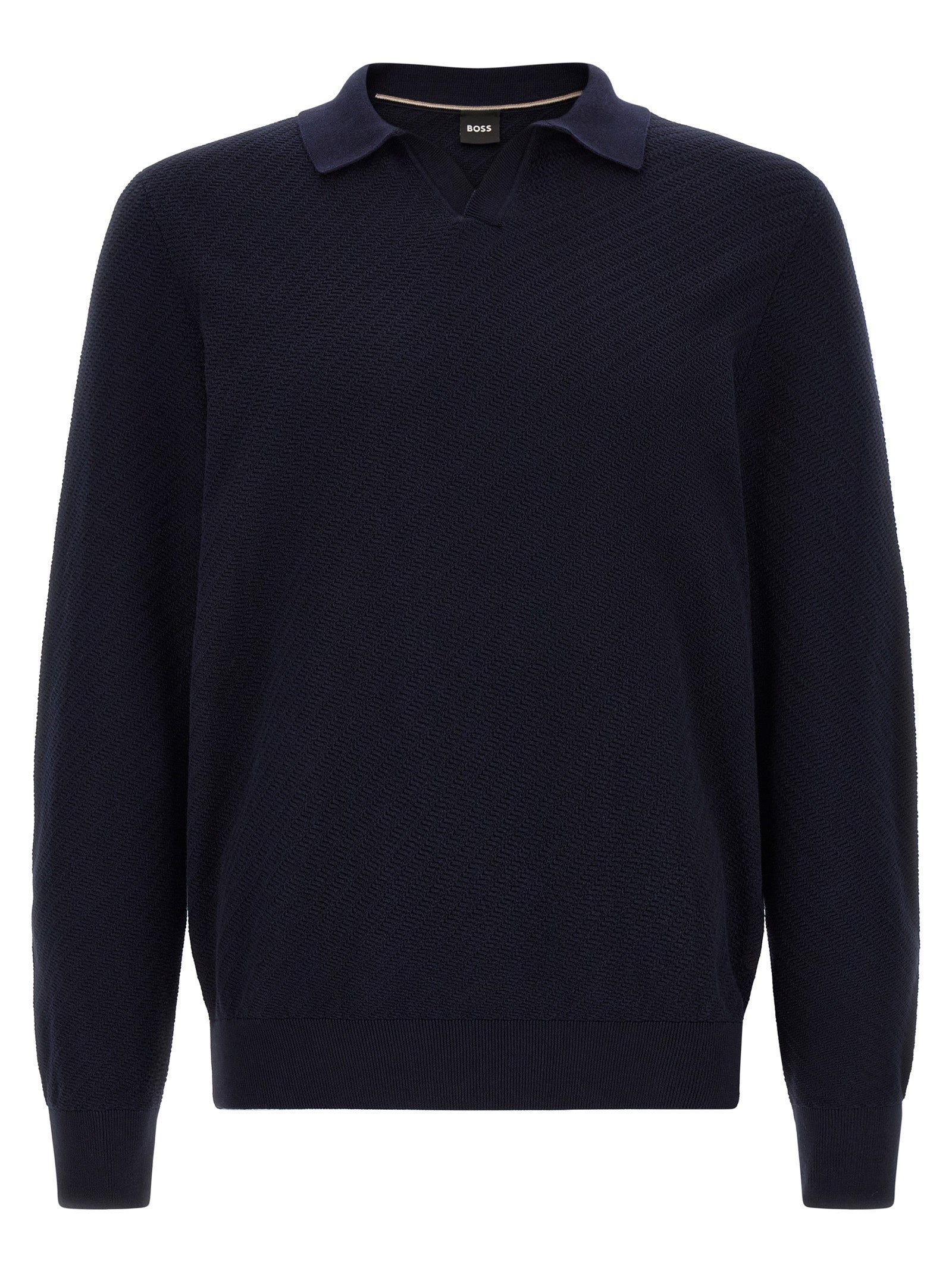 Hugo Boss Blue Cotton Polo Men's Shirt