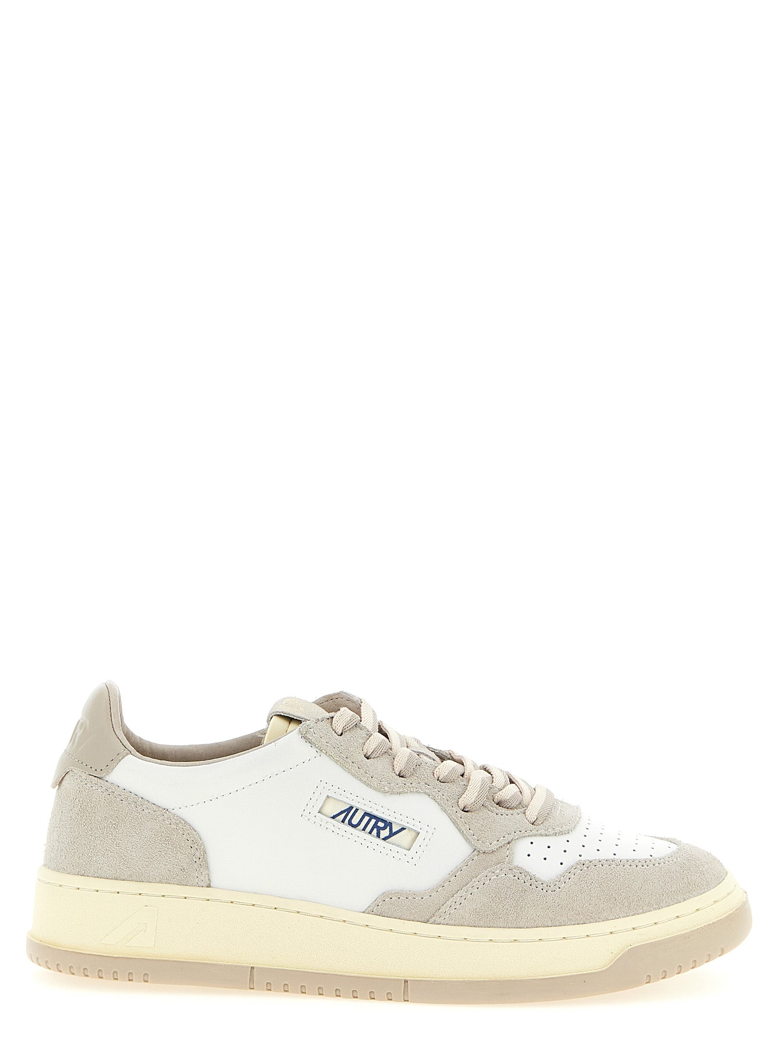 Autry Gray Cowhide Low Top Men's Sneakers