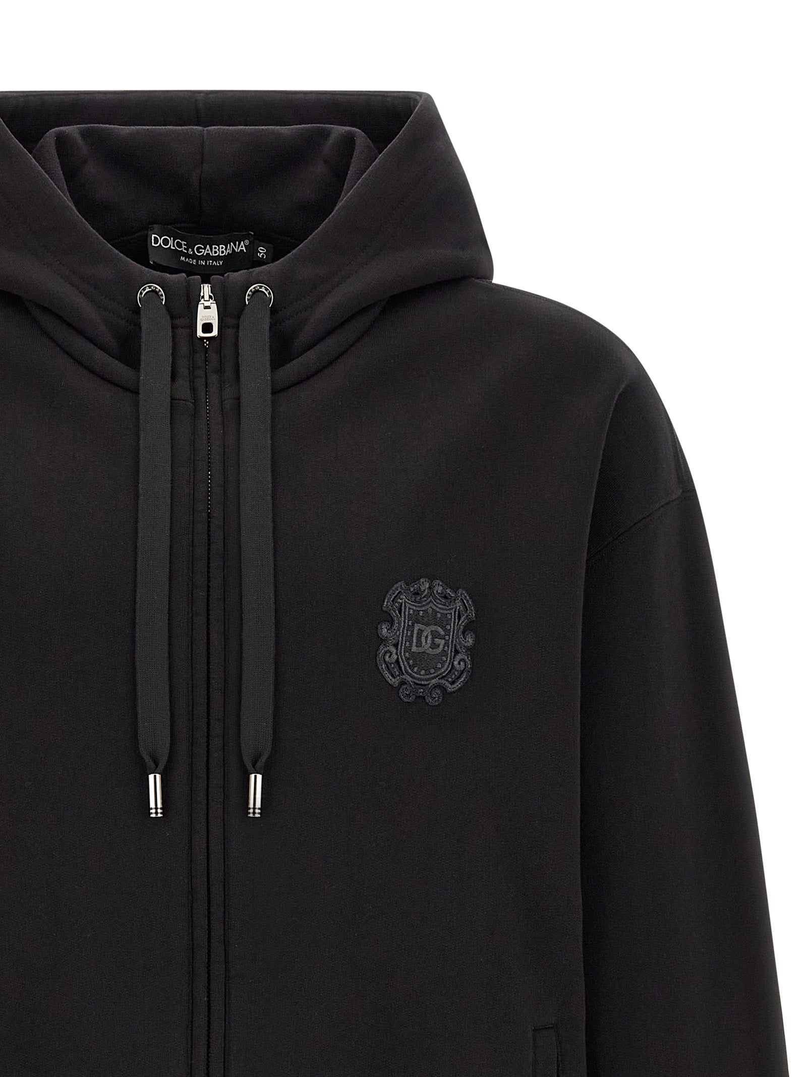 Dolce & Gabbana Black Cotton Men's Sweatshirt