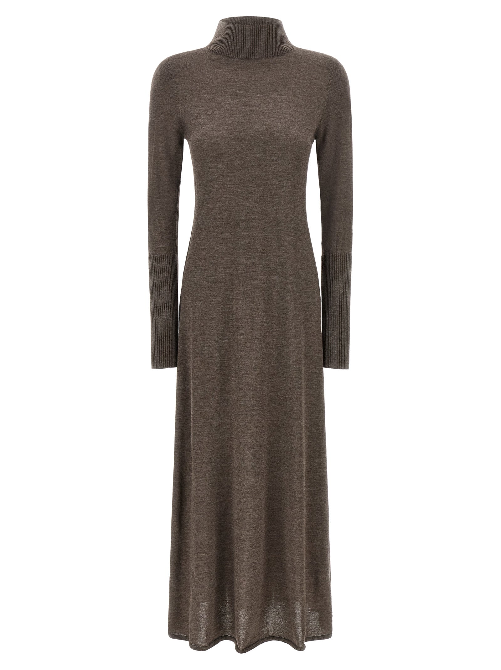 PINKO Beige Wool Long Women's Dress
