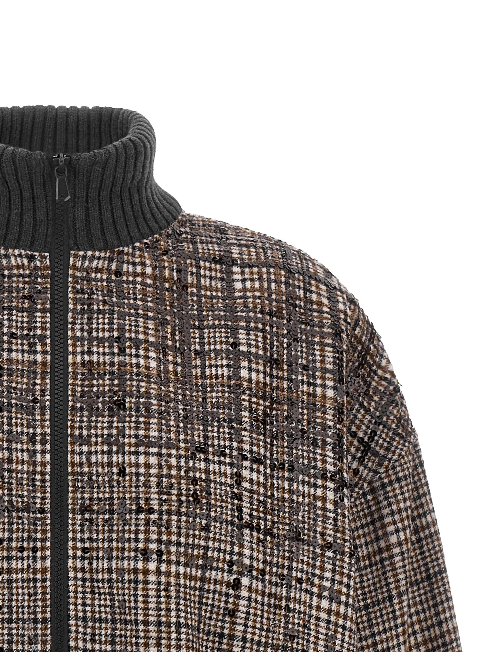 Brunello Cucinelli Brown Alpaca Leather Women's Bomber