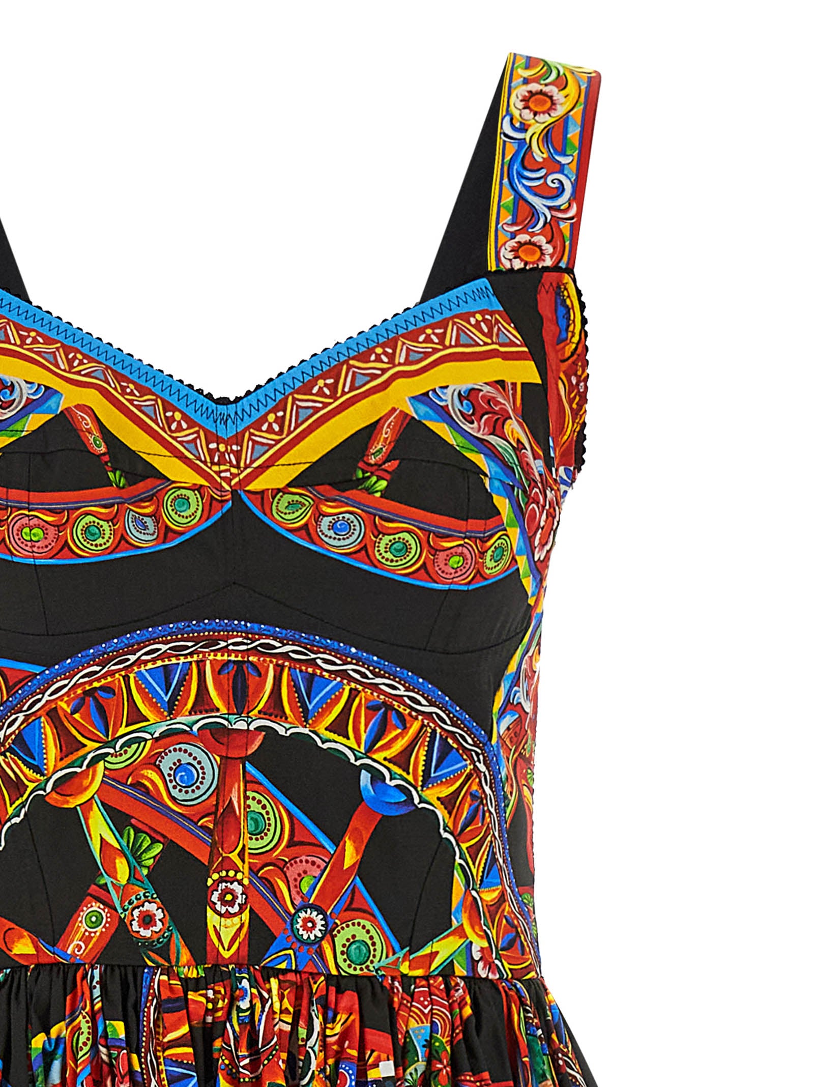 Dolce & Gabbana Multicolor Cotton Long Women's Dress