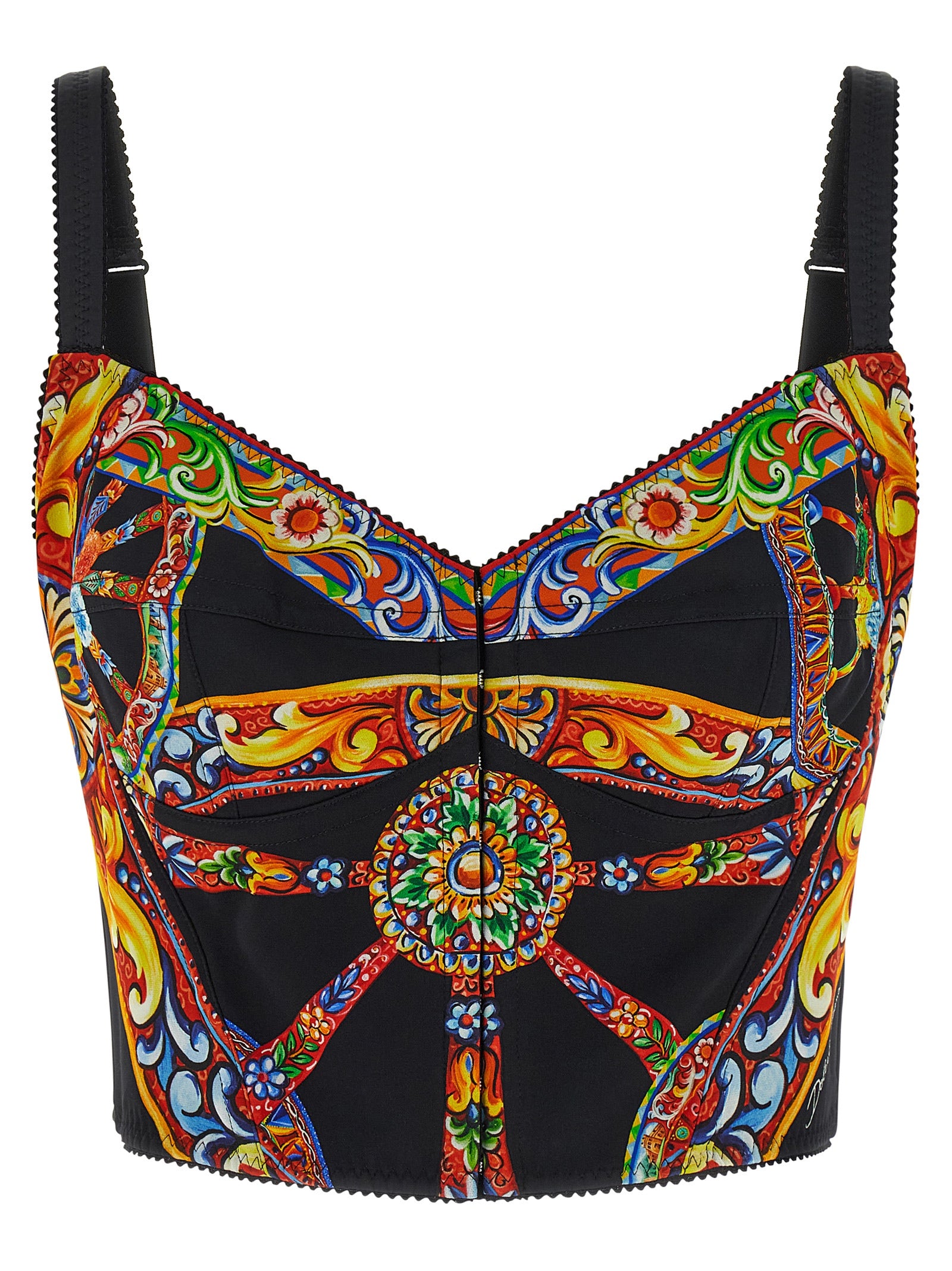 Dolce & Gabbana Multicolor Silk Tank Women's Tops