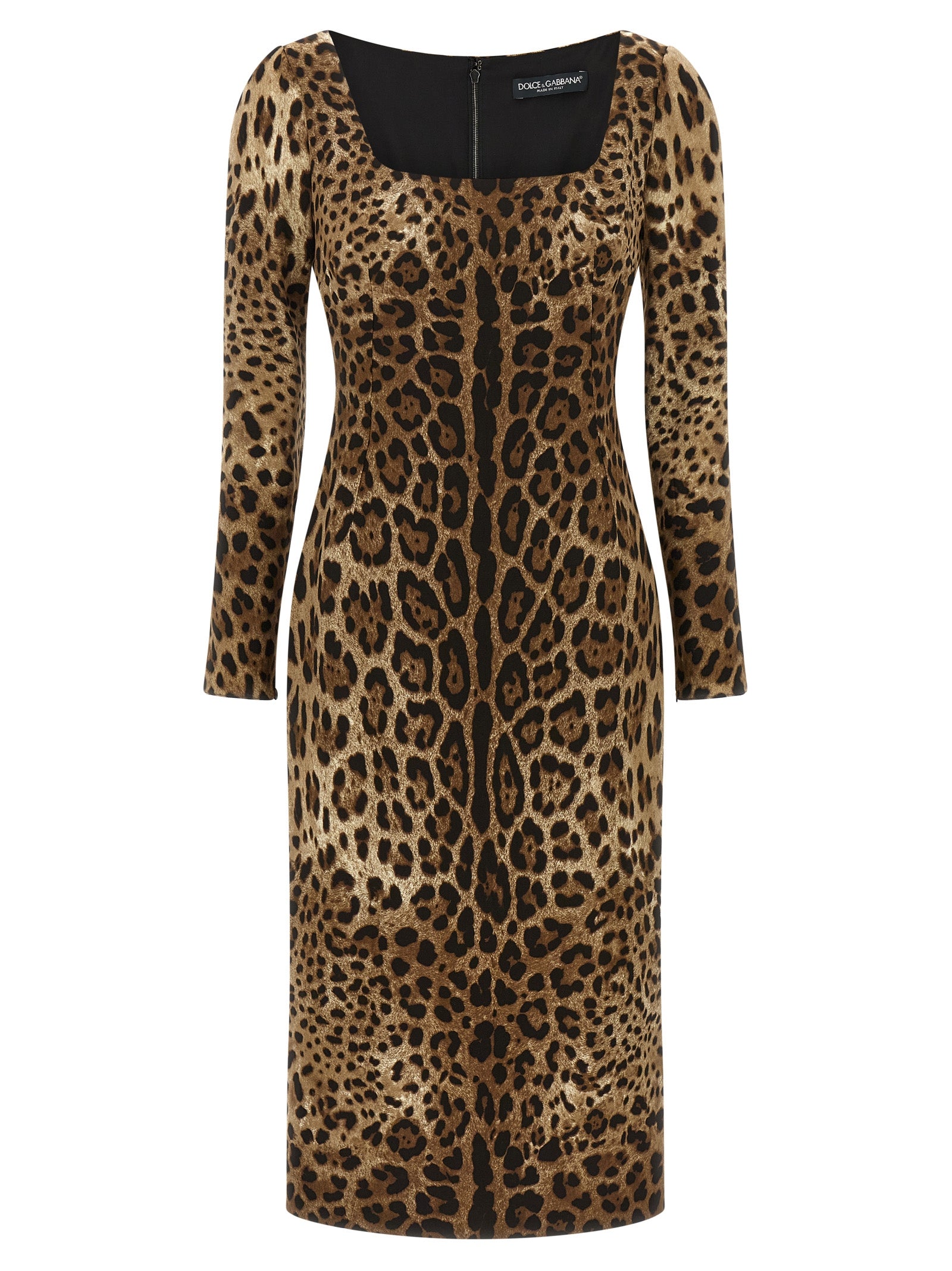 Dolce & Gabbana Brown Viscose Midi Women's Dress