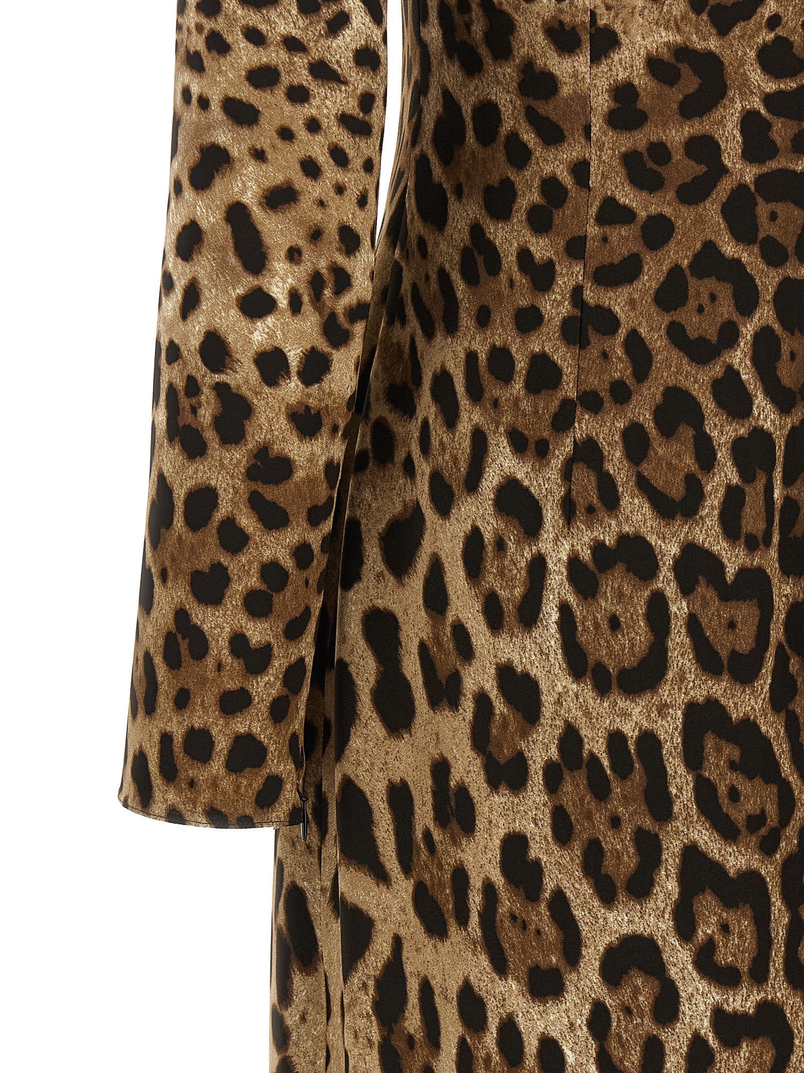 Dolce & Gabbana Brown Viscose Midi Women's Dress