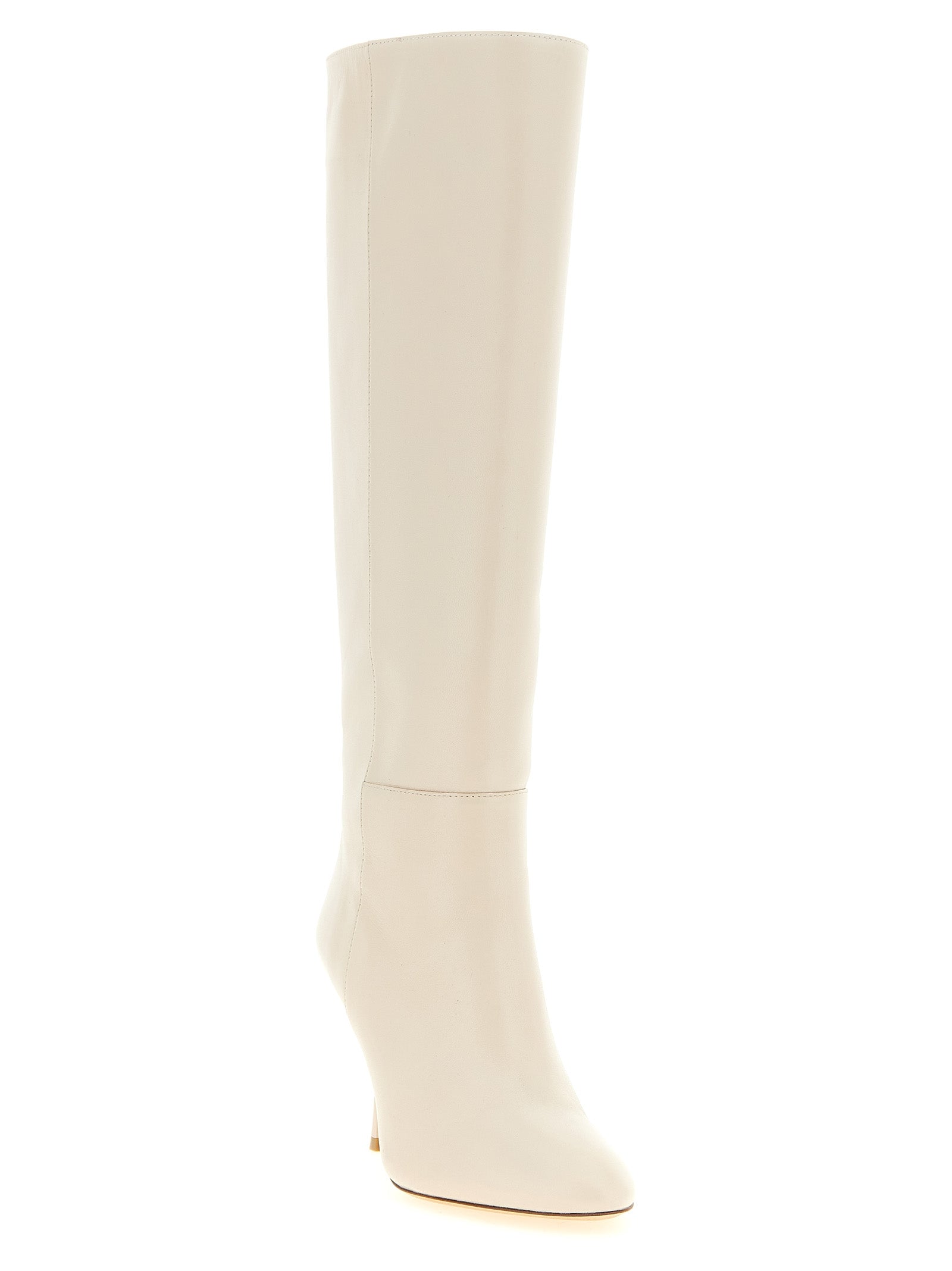Stuart Weitzman White Lamb Leather Over The Women's Knee