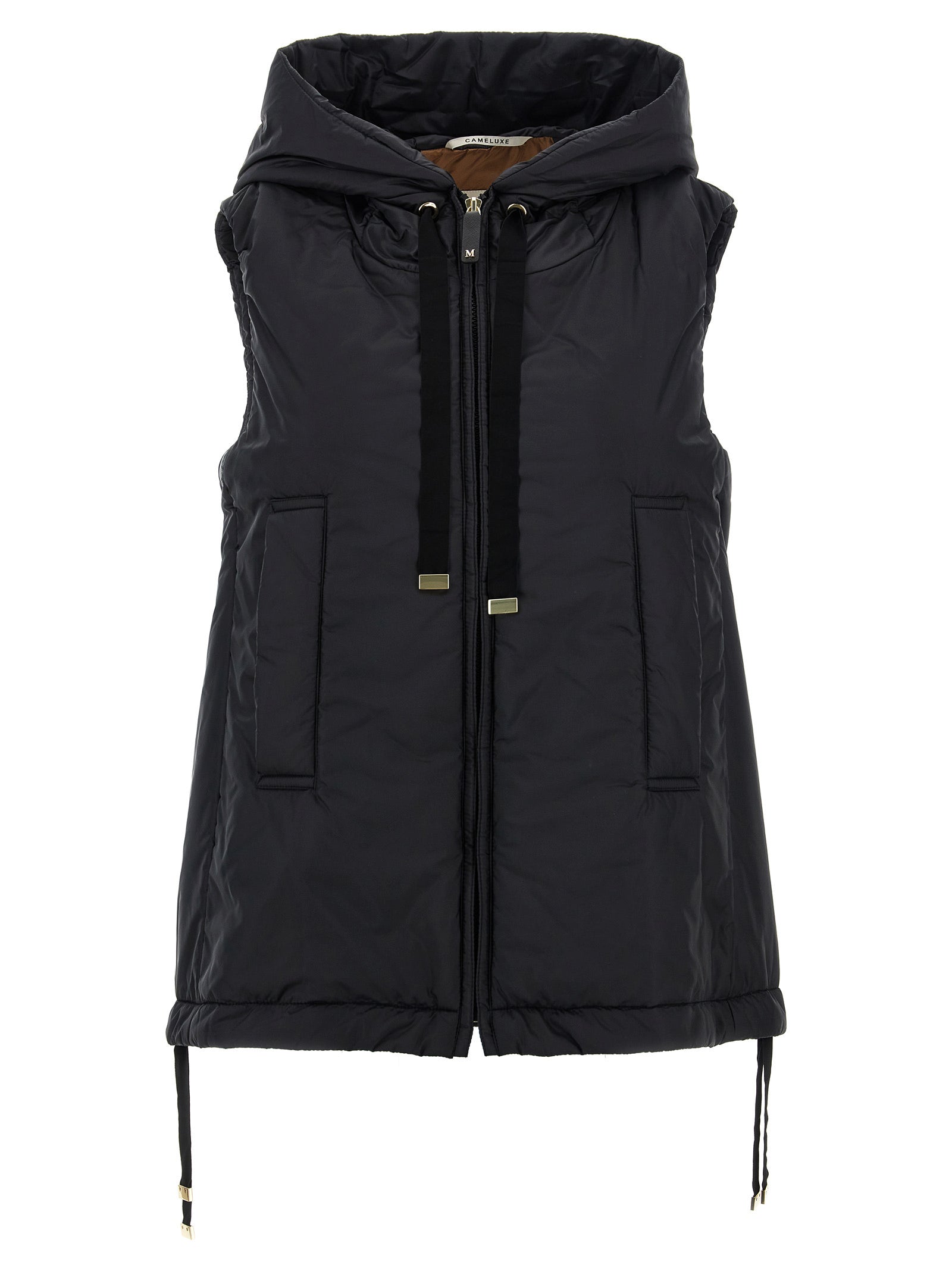 Max Mara Black Polyester Sleeveless Women's Jacket