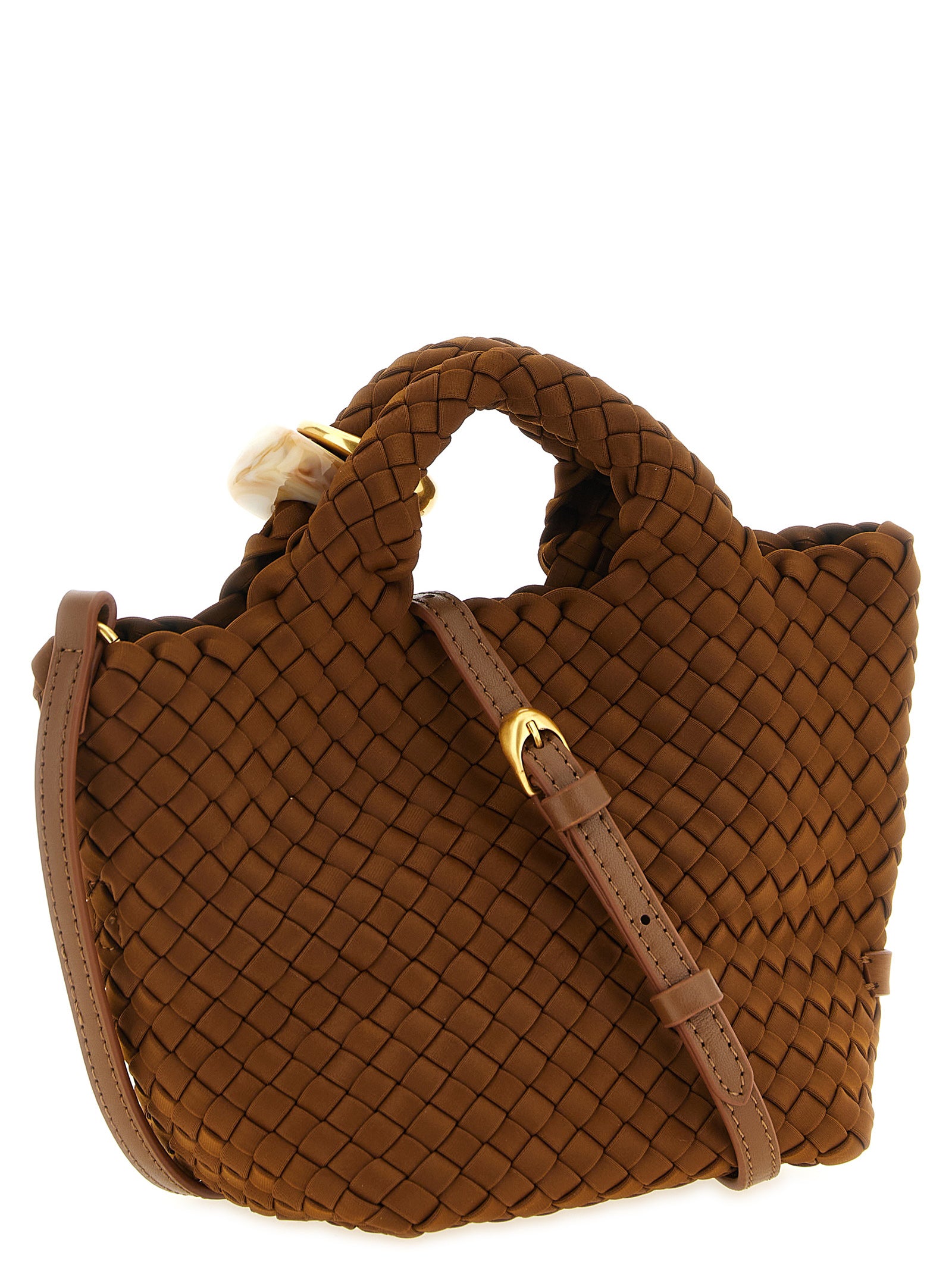 NAGHEDI Brown Nylon Women's Handbag
