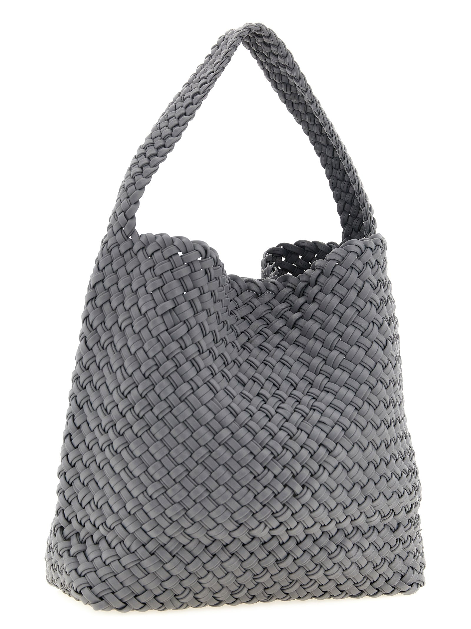 NAGHEDI Gray Nylon Shoulder Women's Bag