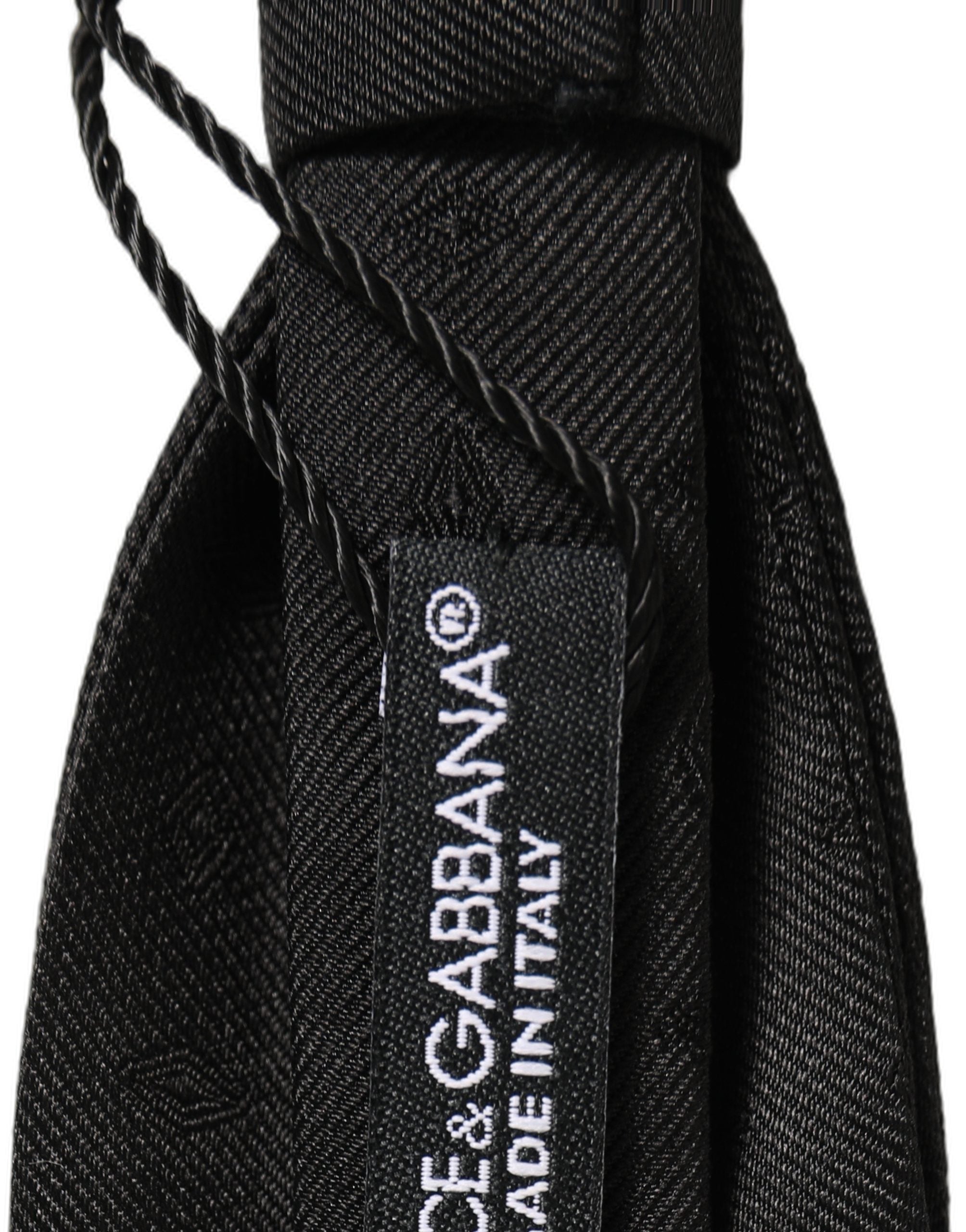Dolce & Gabbana Men Black 100% Silk Adjustable Neck Papillon Bow Men's Tie