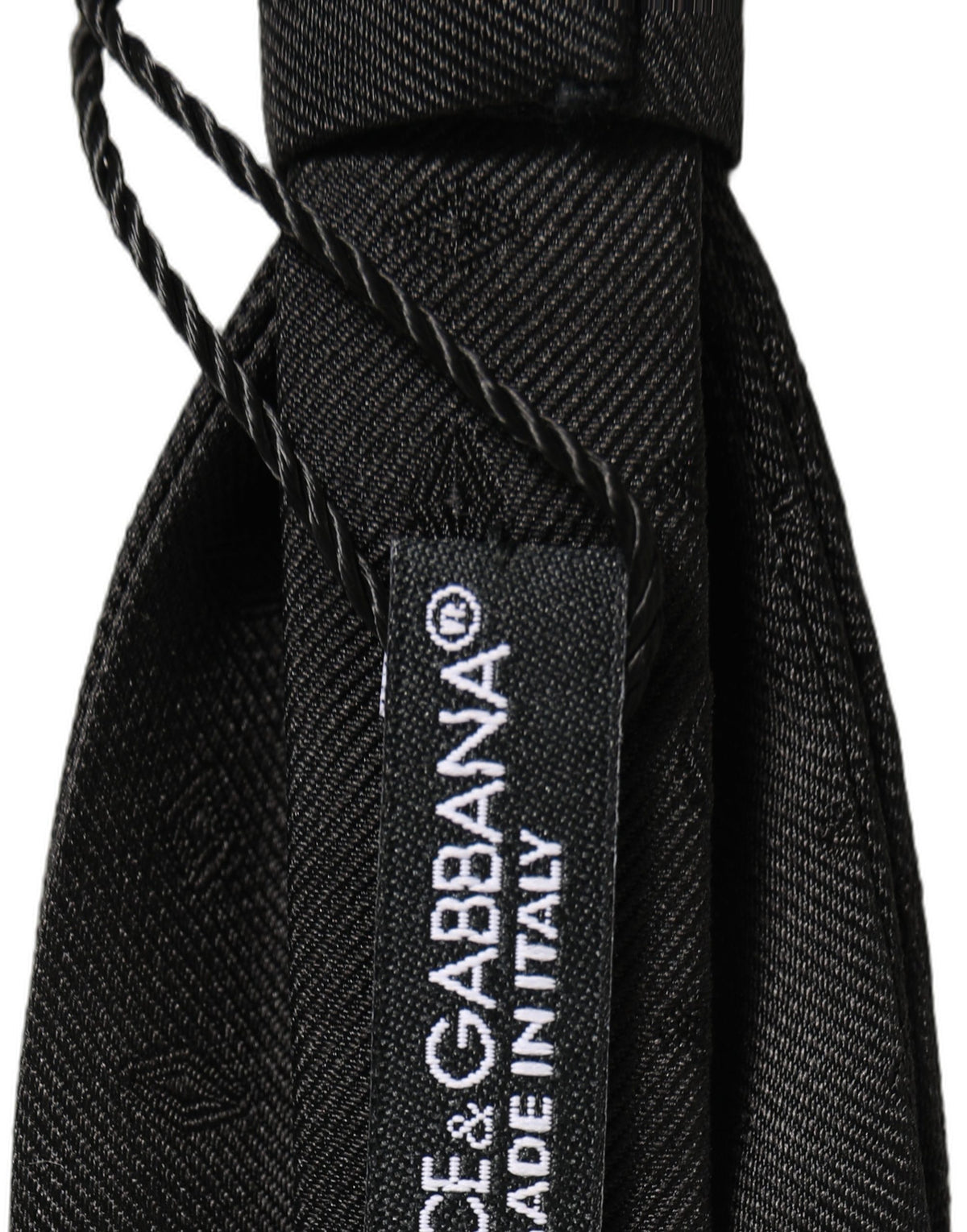 Dolce & Gabbana Men Dark Gray 100% Silk Adjustable Neck Papillon Bow Men's Tie
