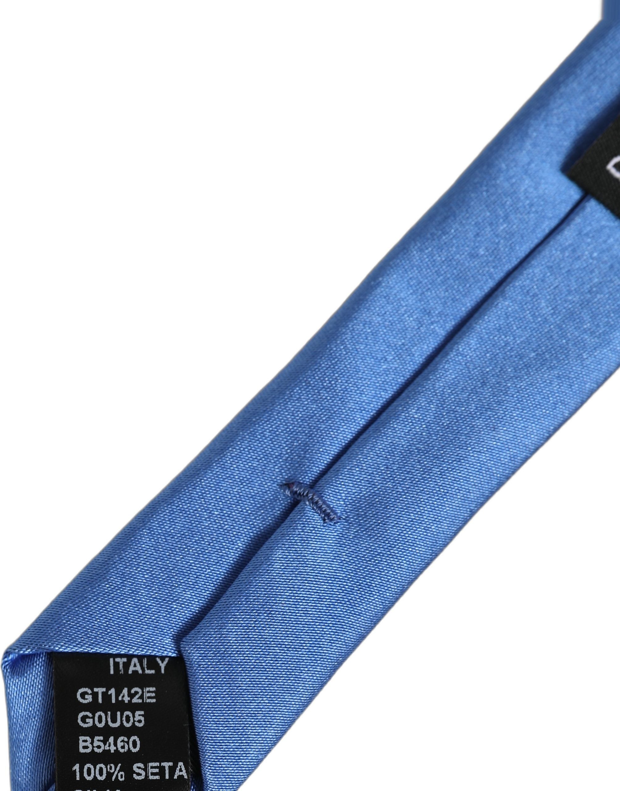 Dolce & Gabbana Men Blue 100% Silk Satin Adjustable Men'sd NeckMen's Men's Tie