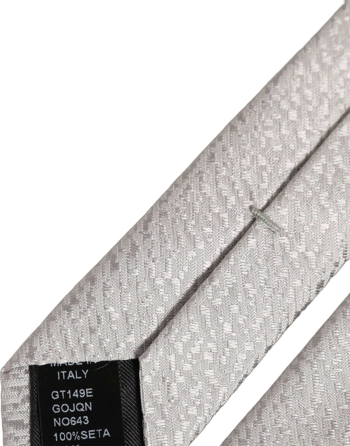 Dolce & Gabbana Men Gray 100% Silk Textured Adjustable Men'sd NeckMen's Men's Tie