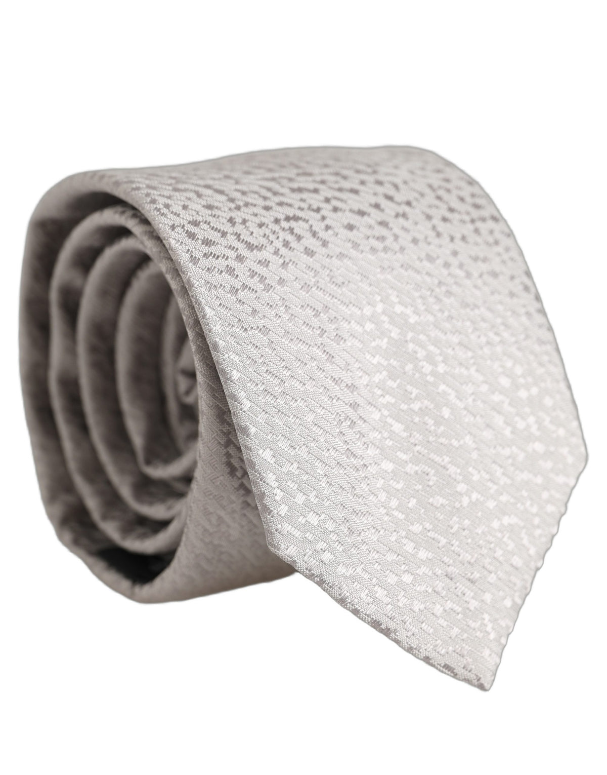 Dolce & Gabbana Men Gray 100% Silk Textured Adjustable Men'sd NeckMen's Men's Tie
