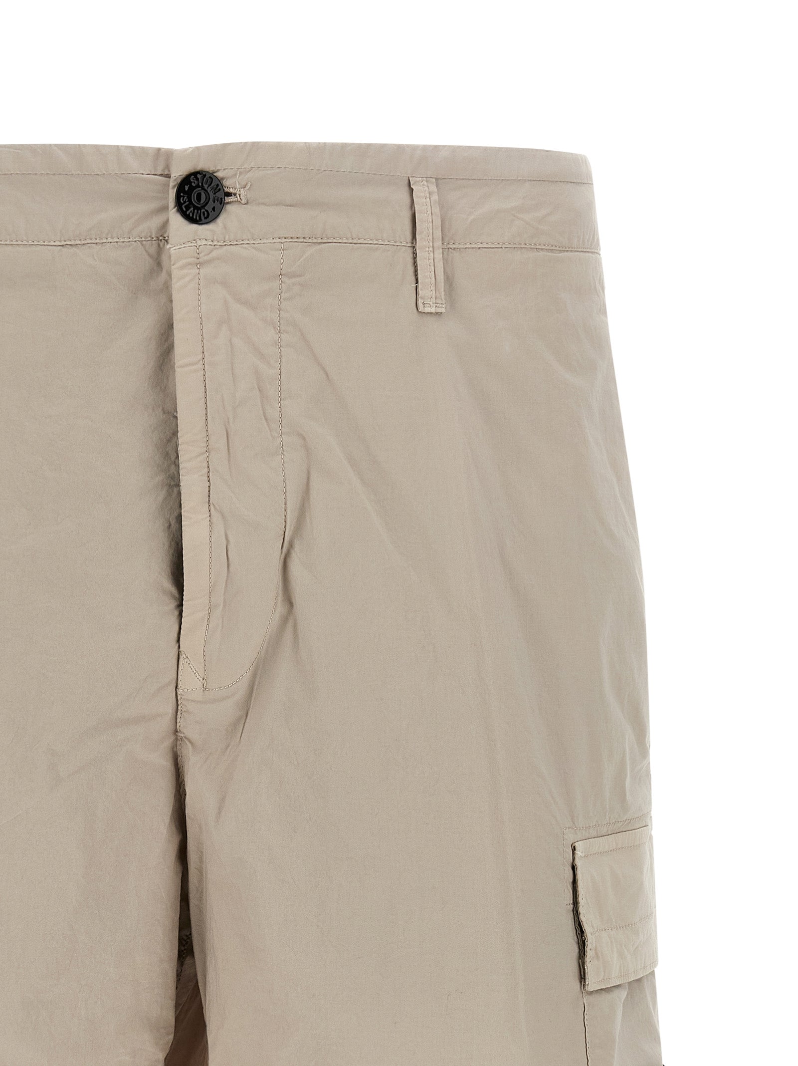 Stone Island Gray Cotton Bermuda Men's Shorts