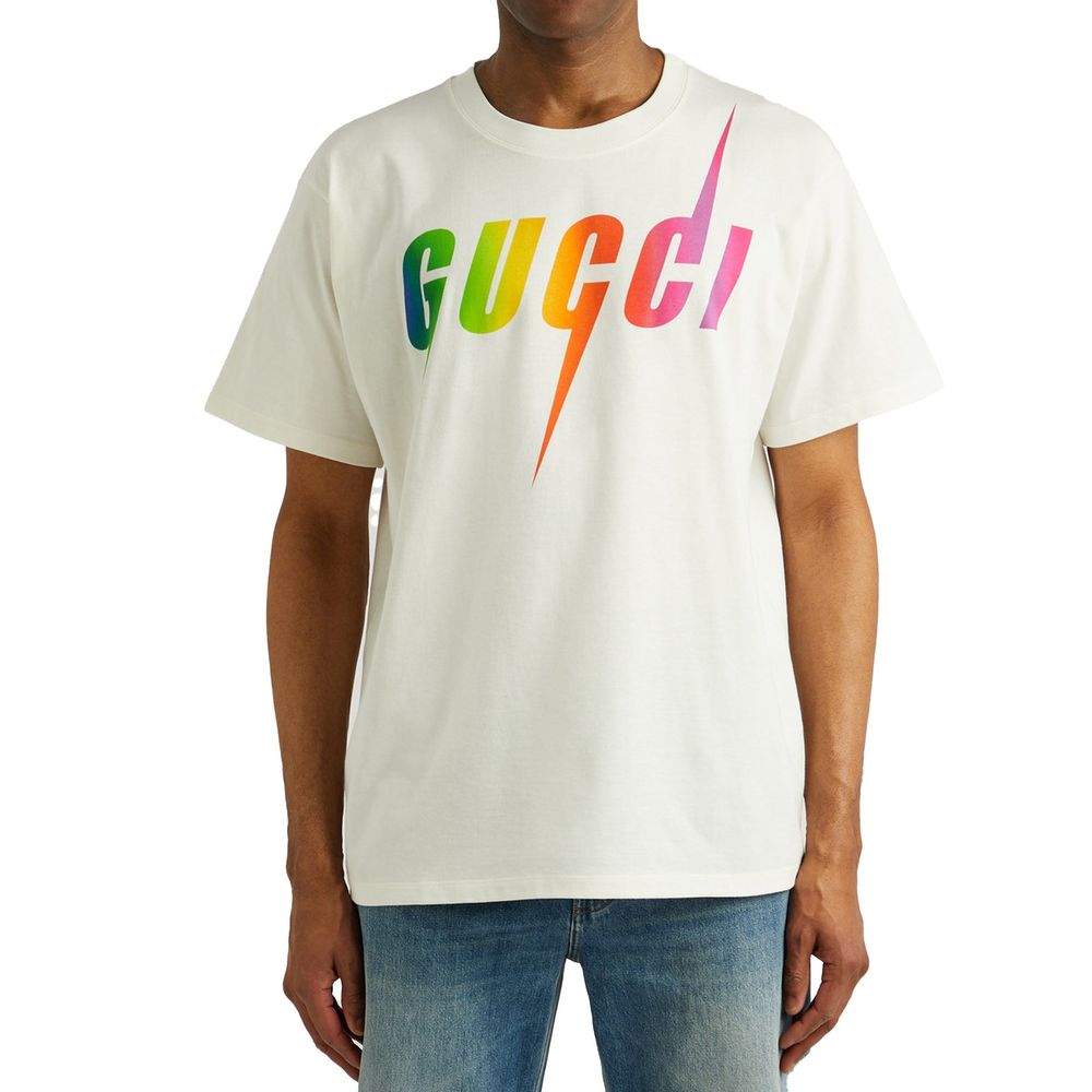 Gucci White Cotton Men's T-Shirt