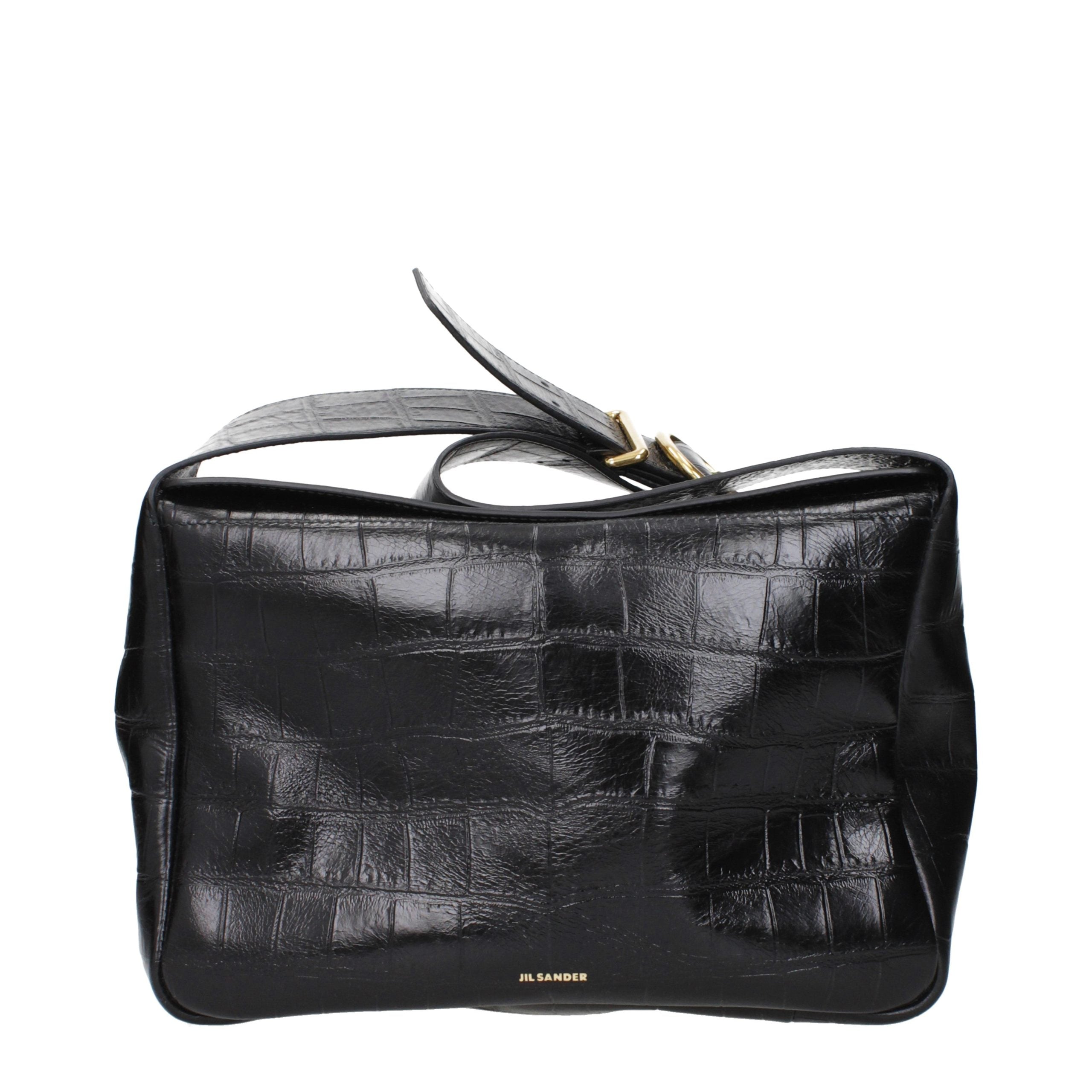 Jil Sander Black Leather Crossbody Women's Bag
