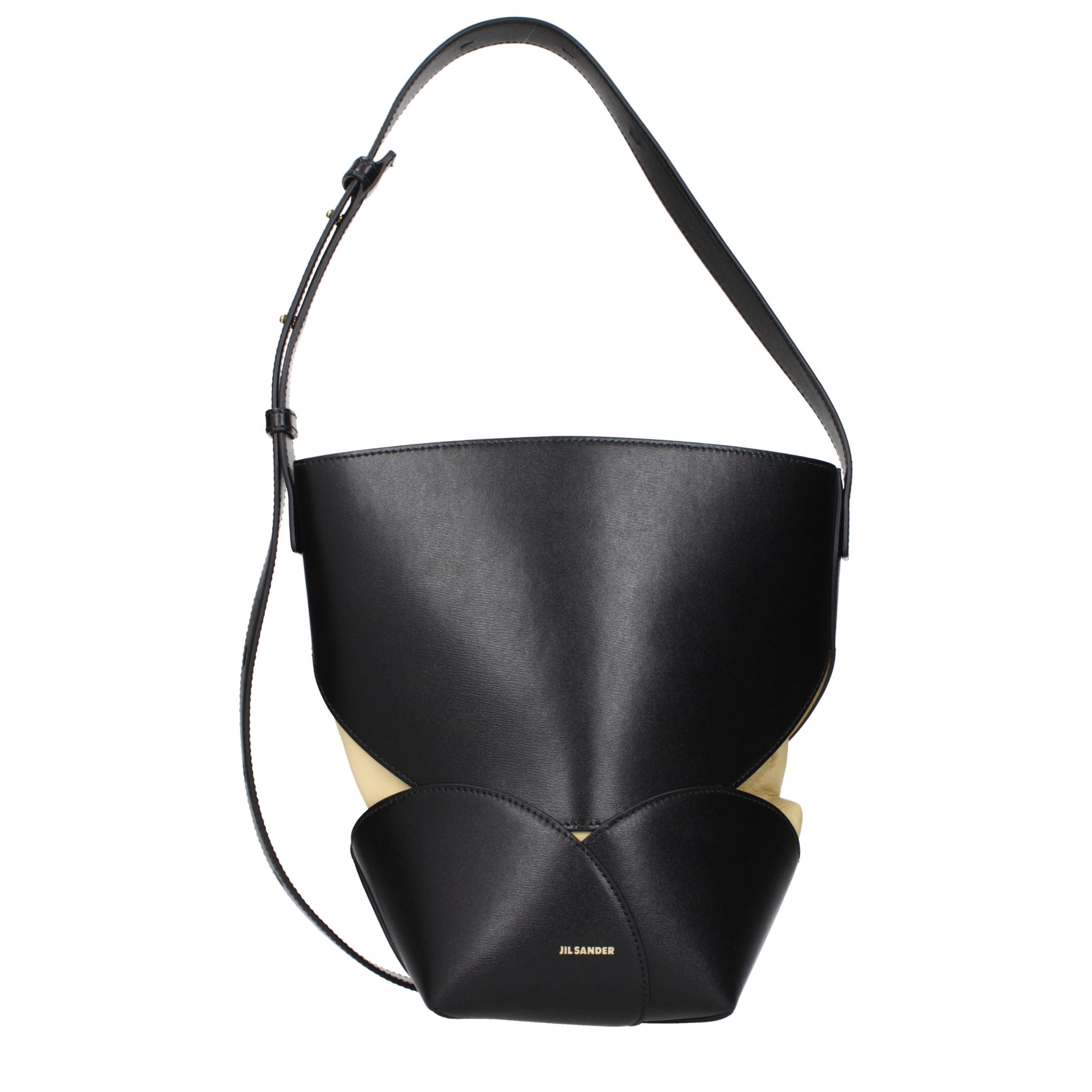 Jil Sander Black Leather Crossbody Women's Bag