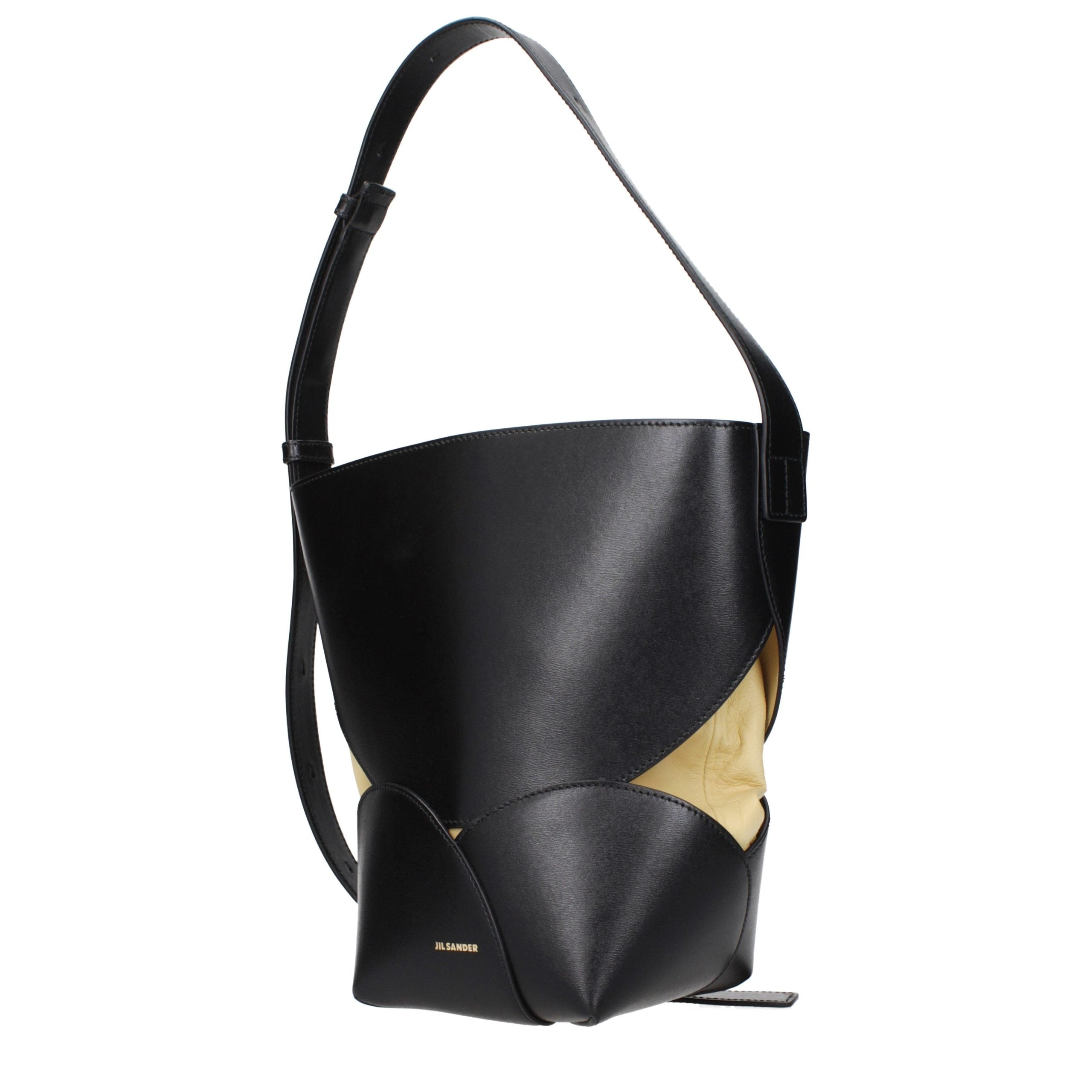 Jil Sander Black Leather Crossbody Women's Bag