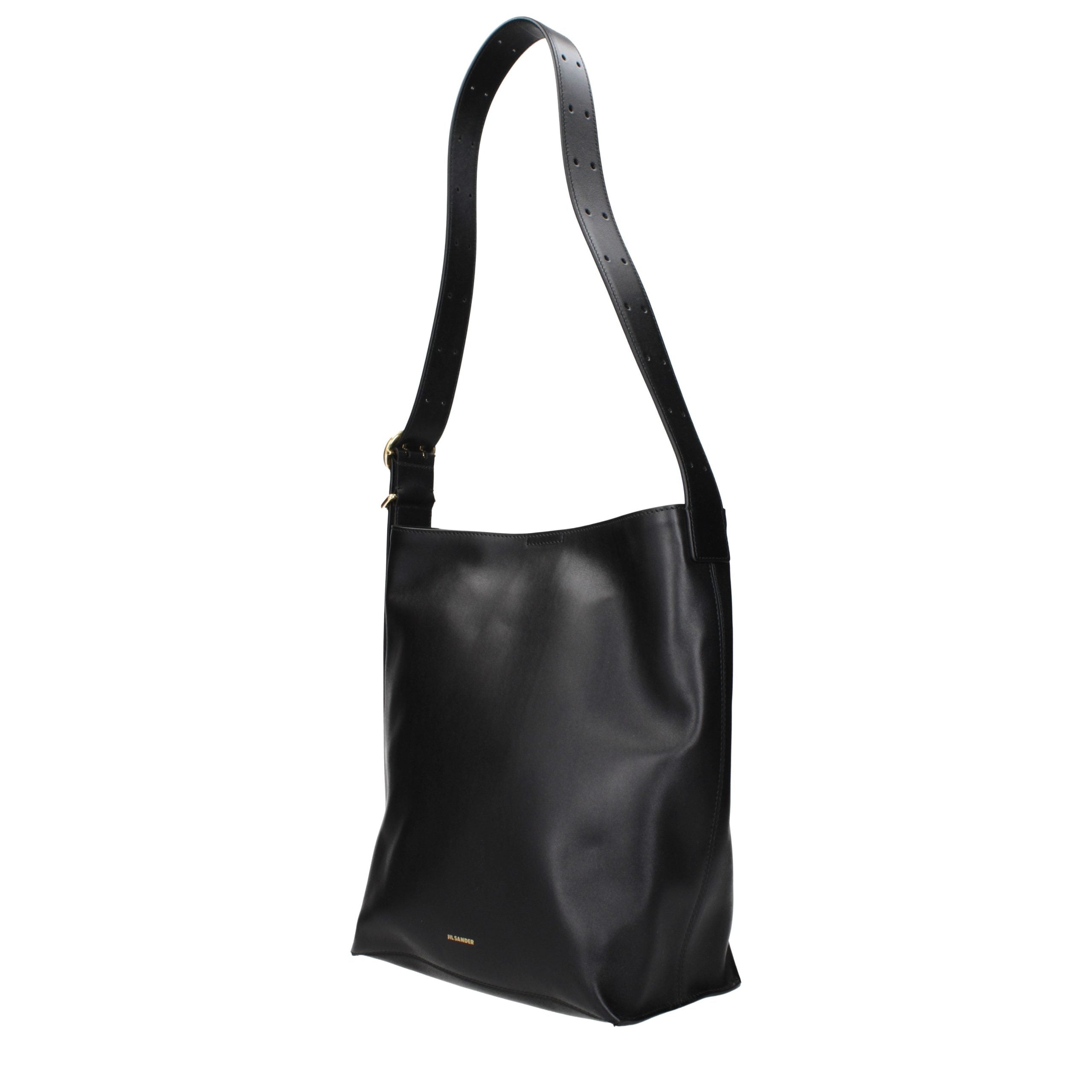 Jil Sander Black Leather Crossbody Women's Bag