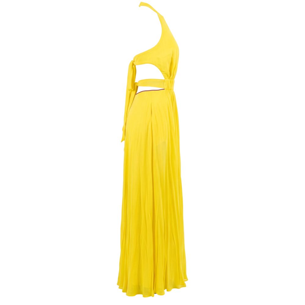 Trussardi Yellow Viscose Women Women's Dress