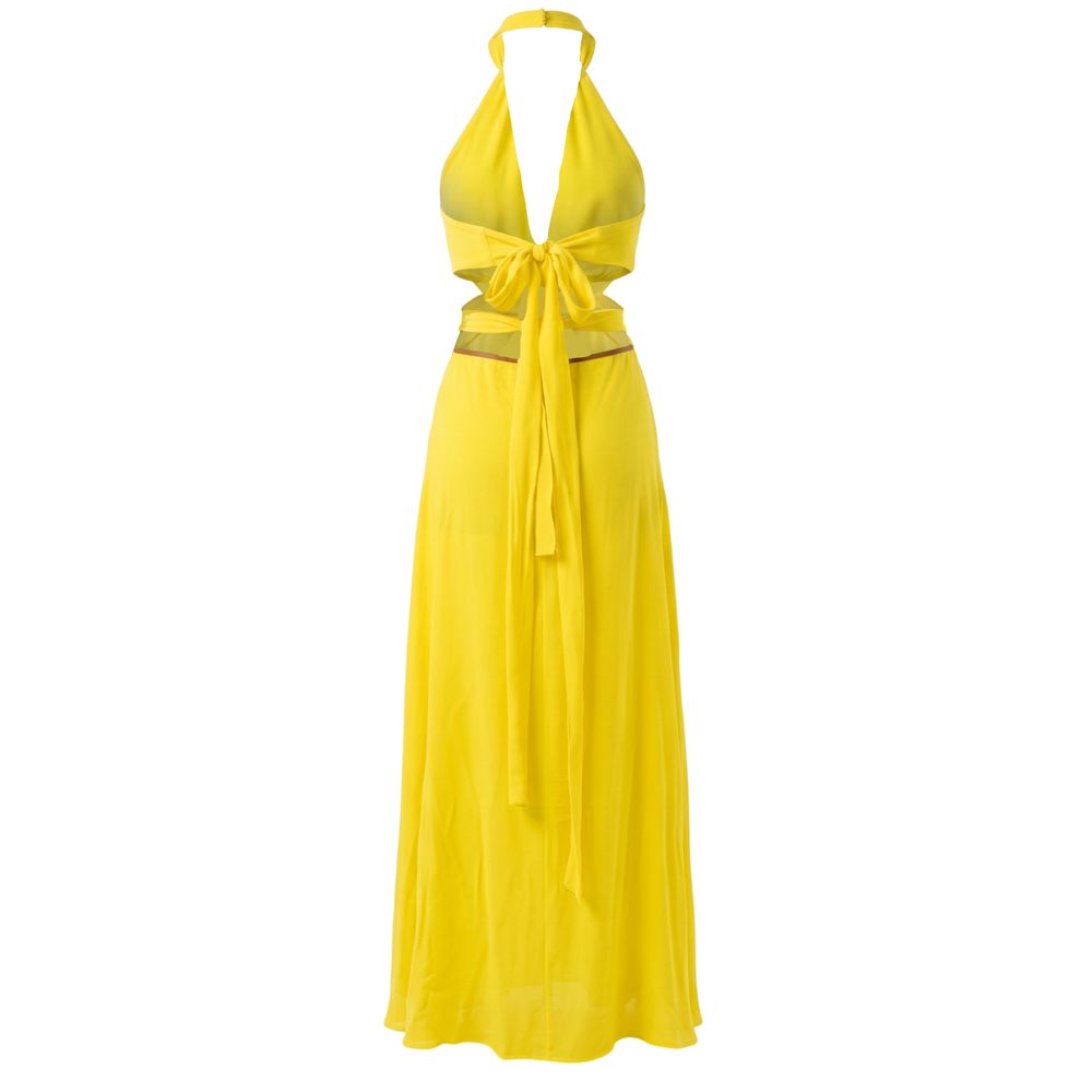 Trussardi Yellow Viscose Women Women's Dress