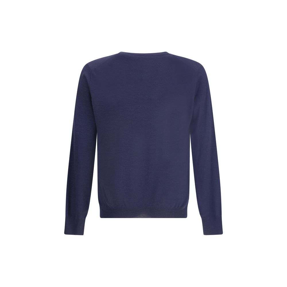 Brunello Cucinelli Blue Cashmere Men's Sweater