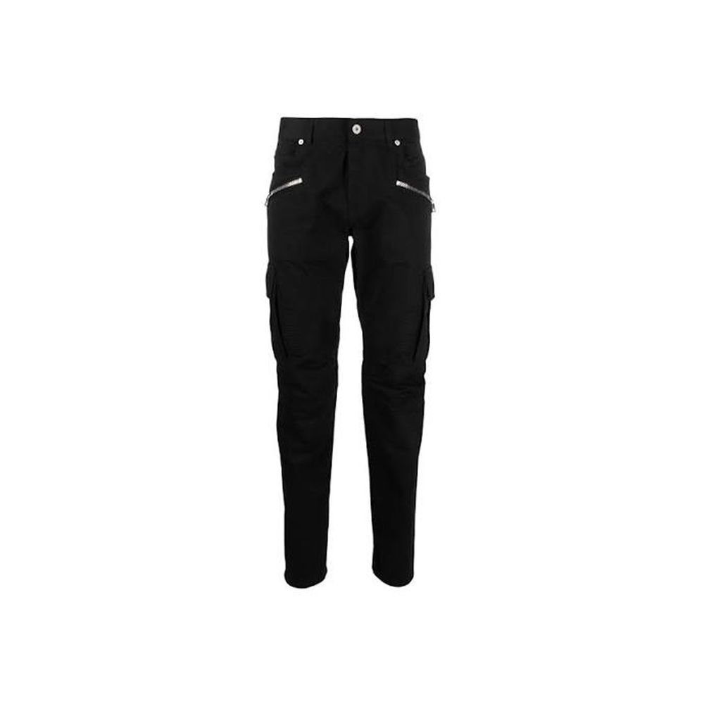 Balmain Black Cotton Cargo Men's Pants