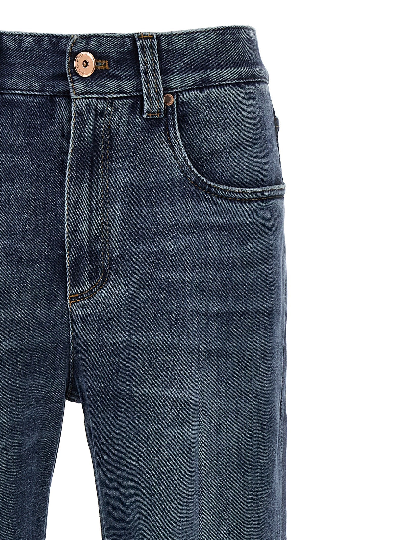 Brunello Cucinelli Blue Cotton Relaxed Fit Women's Jeans