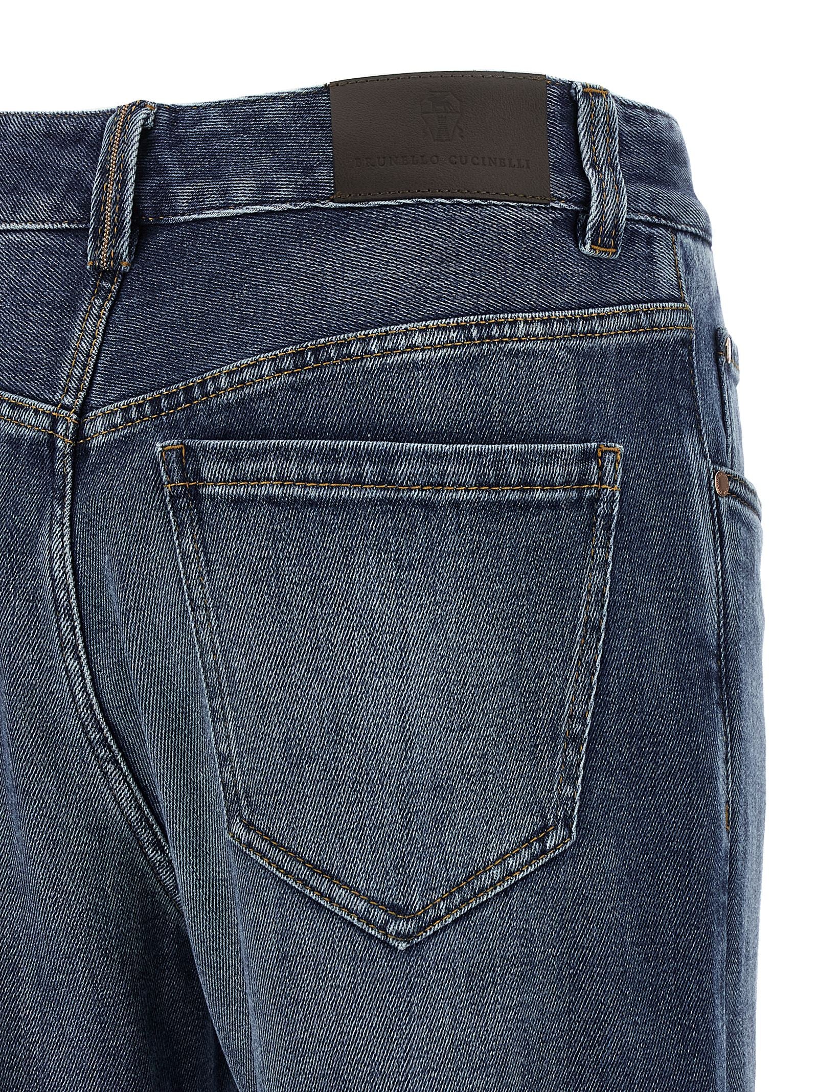 Brunello Cucinelli Blue Cotton Relaxed Fit Women's Jeans