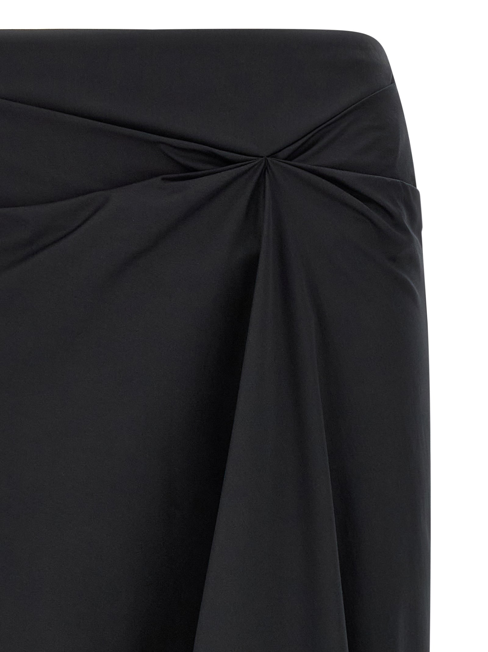 Max Mara Black Cotton Midi Women's Skirt