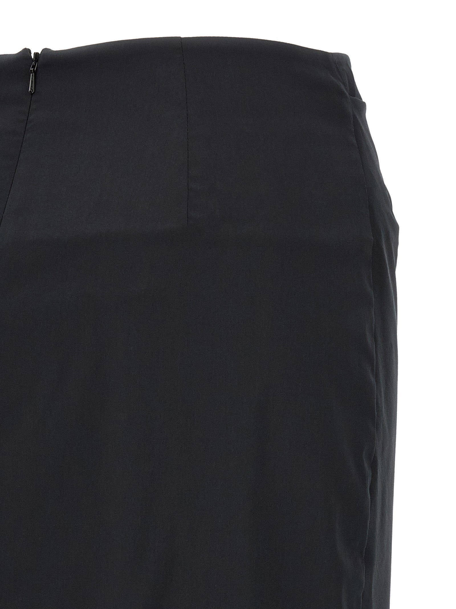 Max Mara Black Cotton Midi Women's Skirt