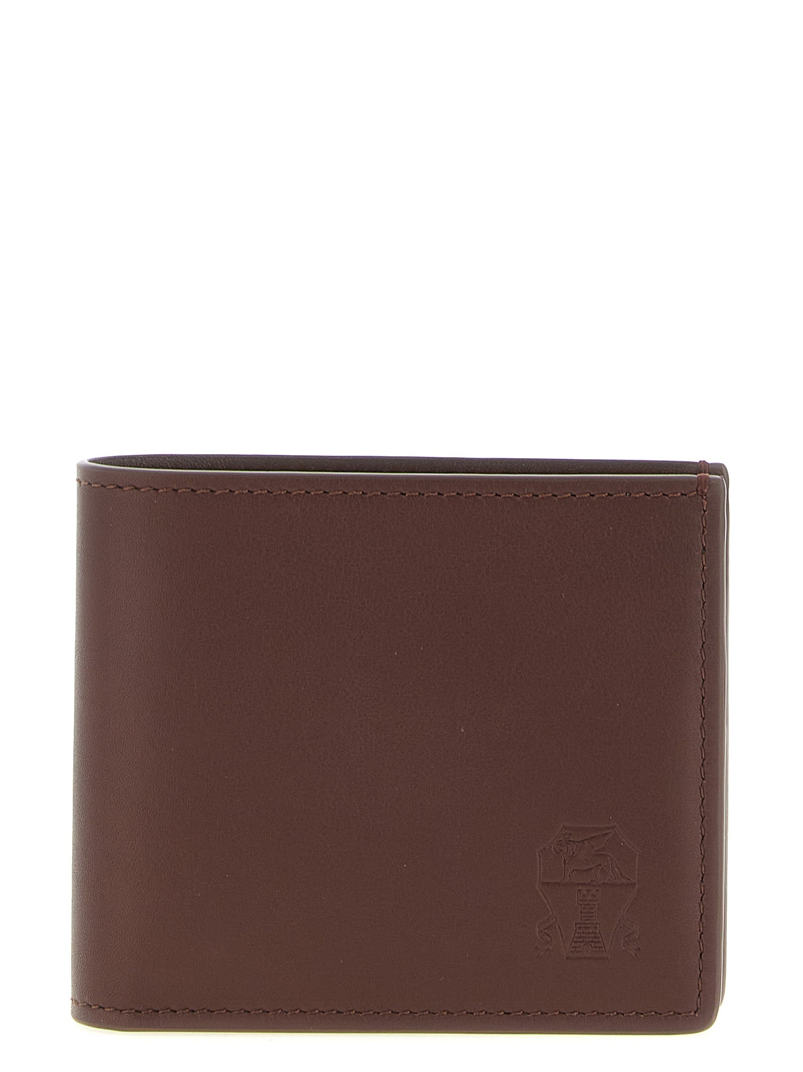 Brunello Cucinelli Brown Calfskin Leather Men's Wallet