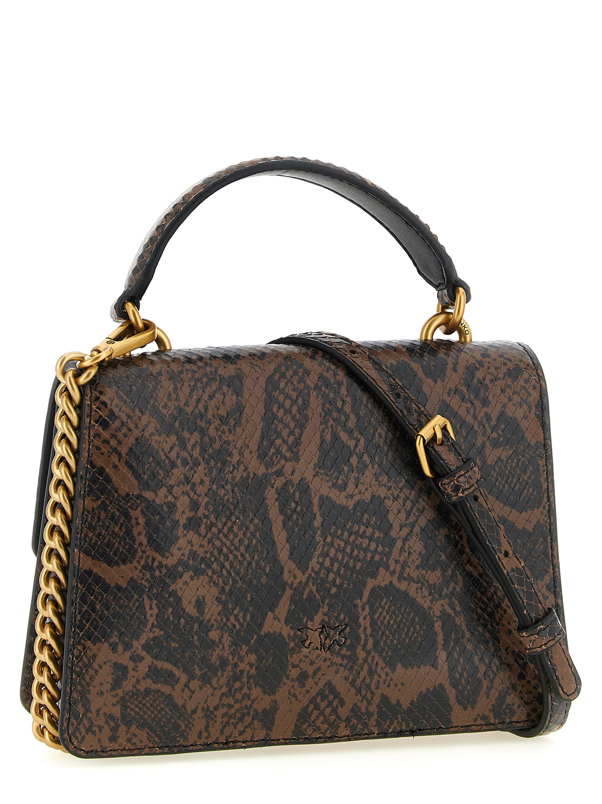 PINKO Brown Calfskin Women's Handbag
