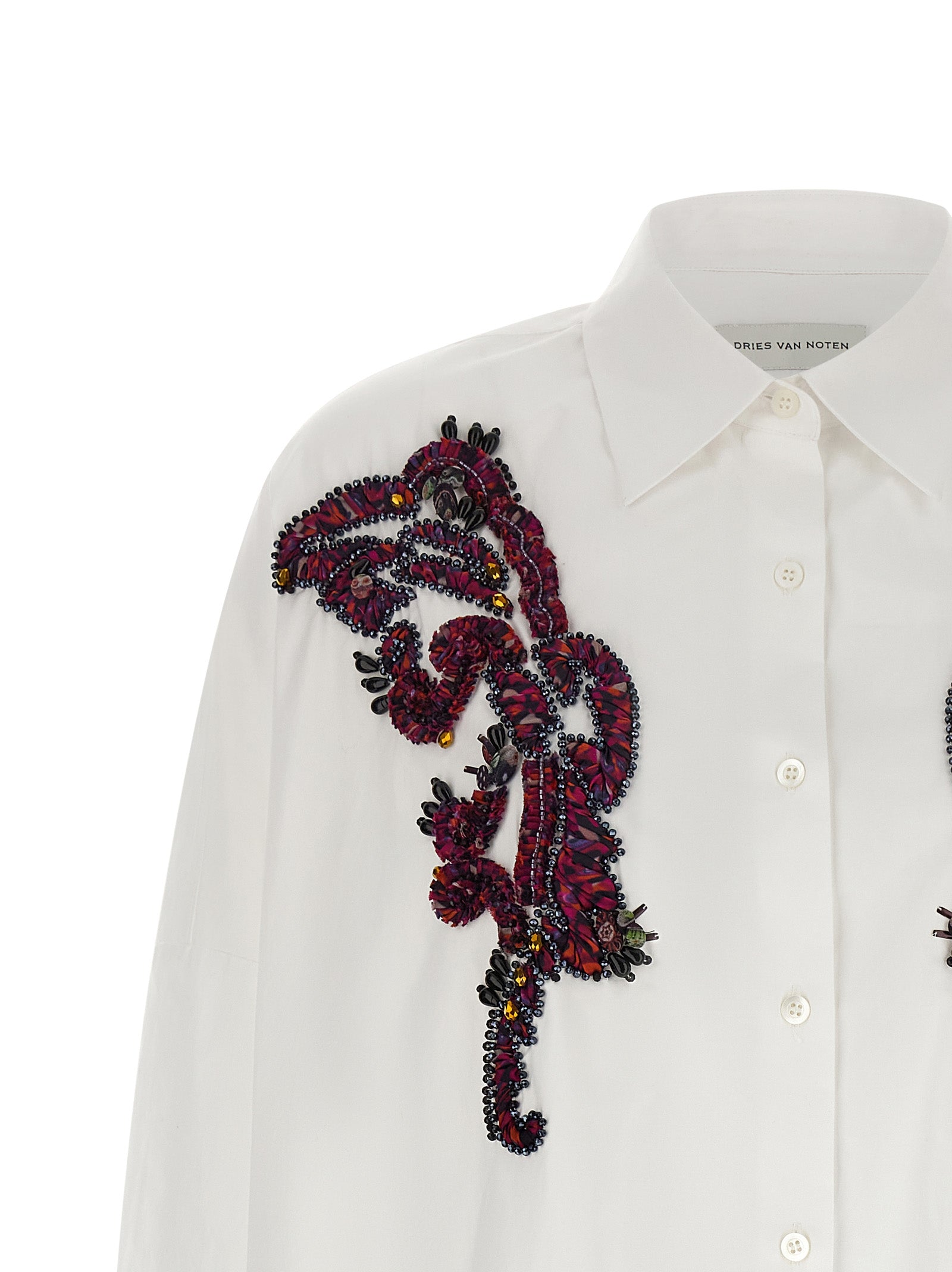 Dries Van Noten White Cotton Women's Blouse