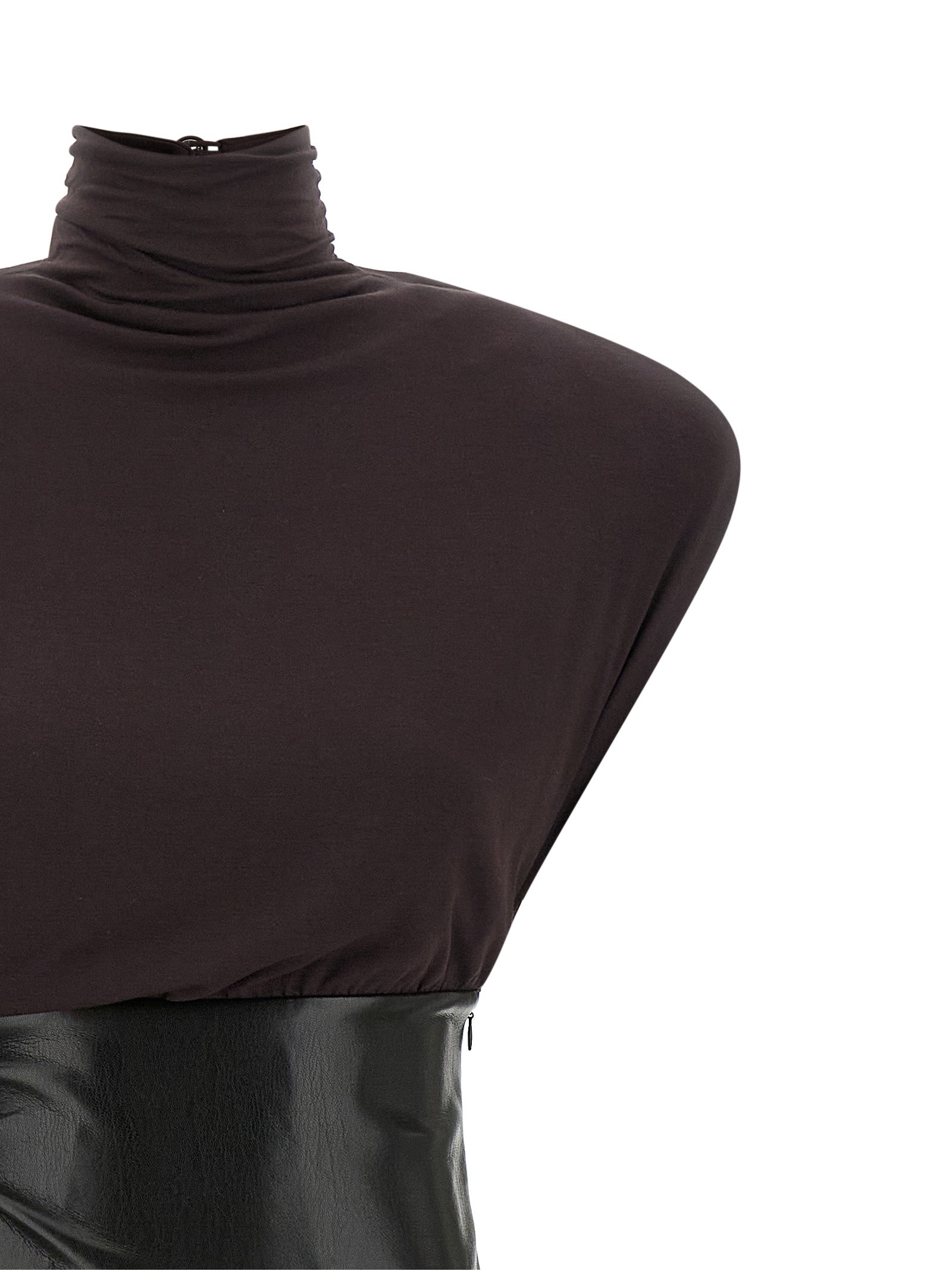 The Andamane Bordeaux Viscose Midi Women's Dress