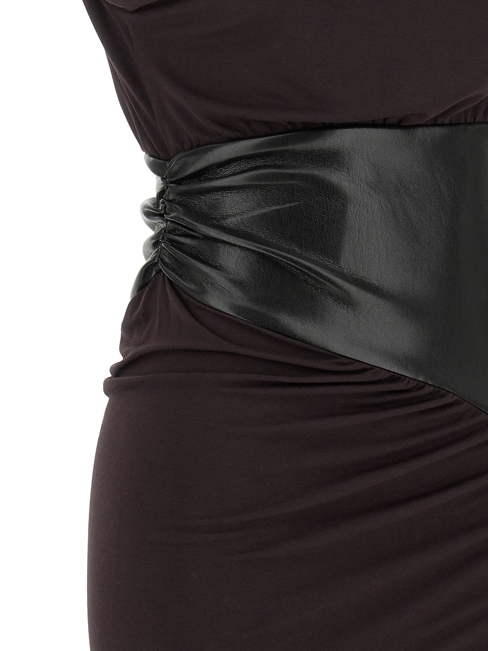 The Andamane Bordeaux Viscose Midi Women's Dress