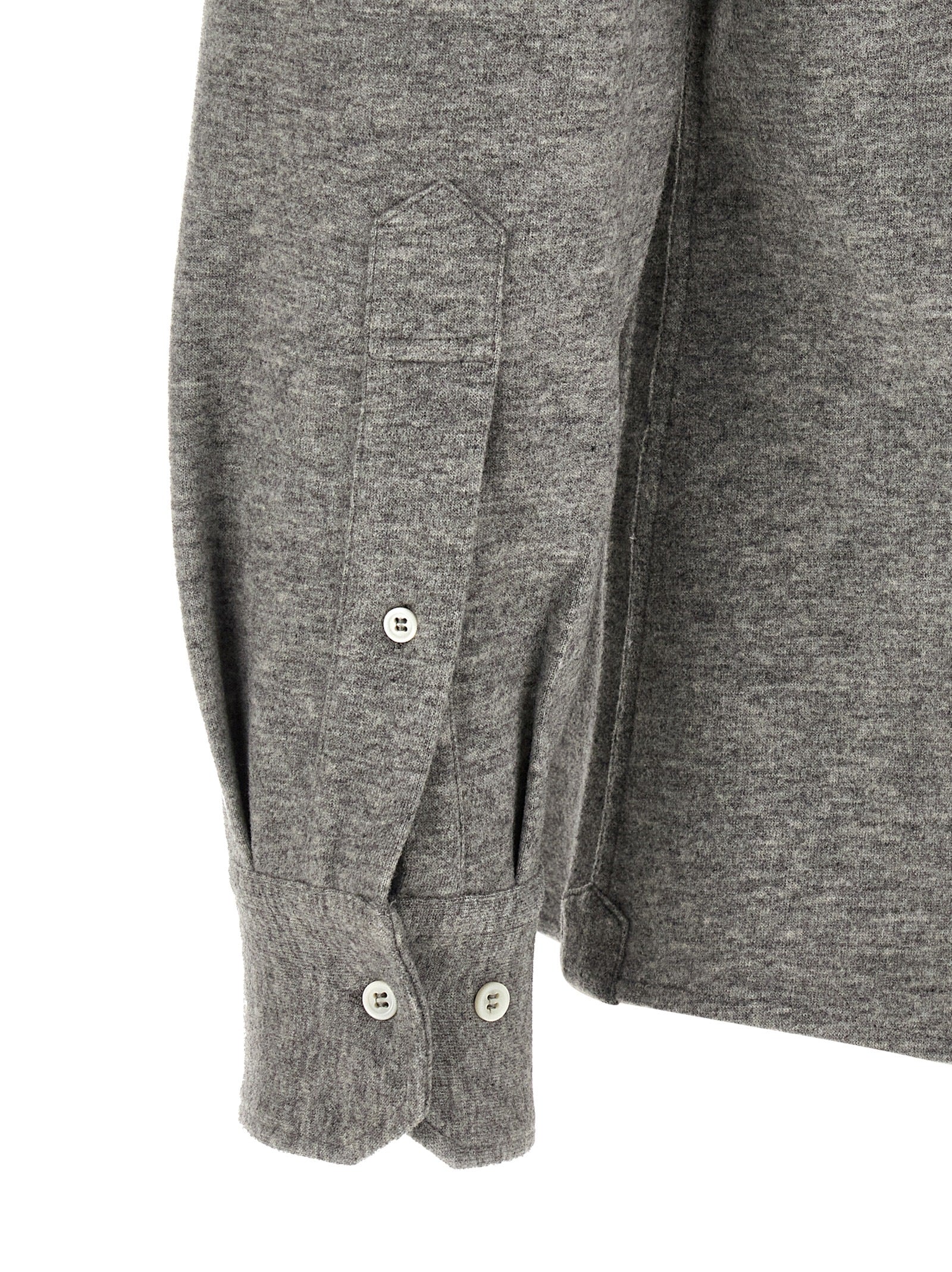 Brunello Cucinelli Gray Cashmere Men's Blouse