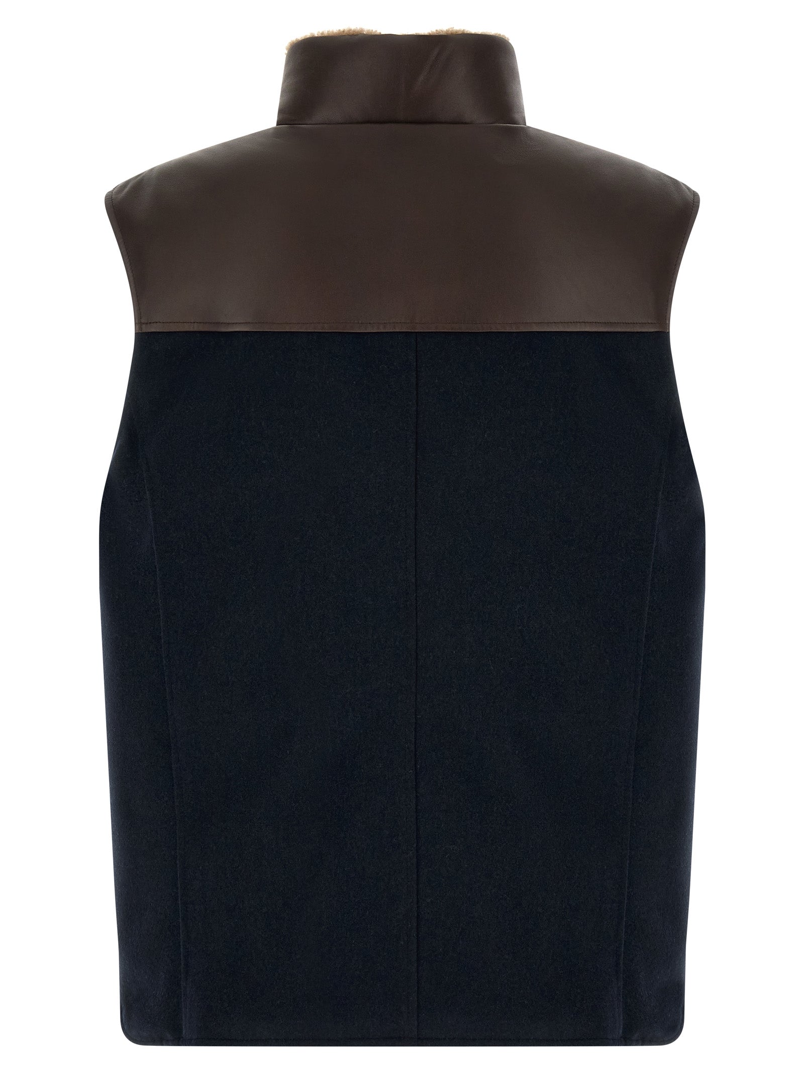 Brunello Cucinelli Blue Wool Sleeveless Men's Jacket
