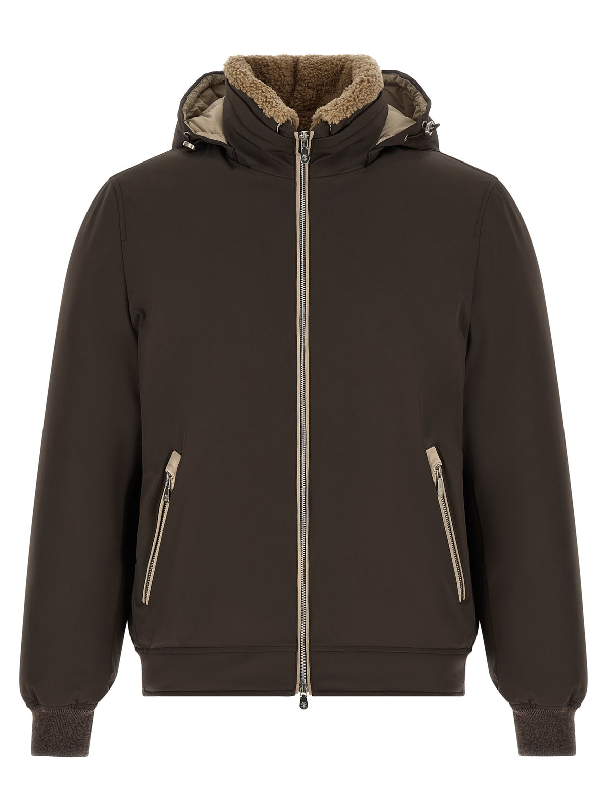 Brunello Cucinelli Brown Polyamide Full-Length Men's Jacket