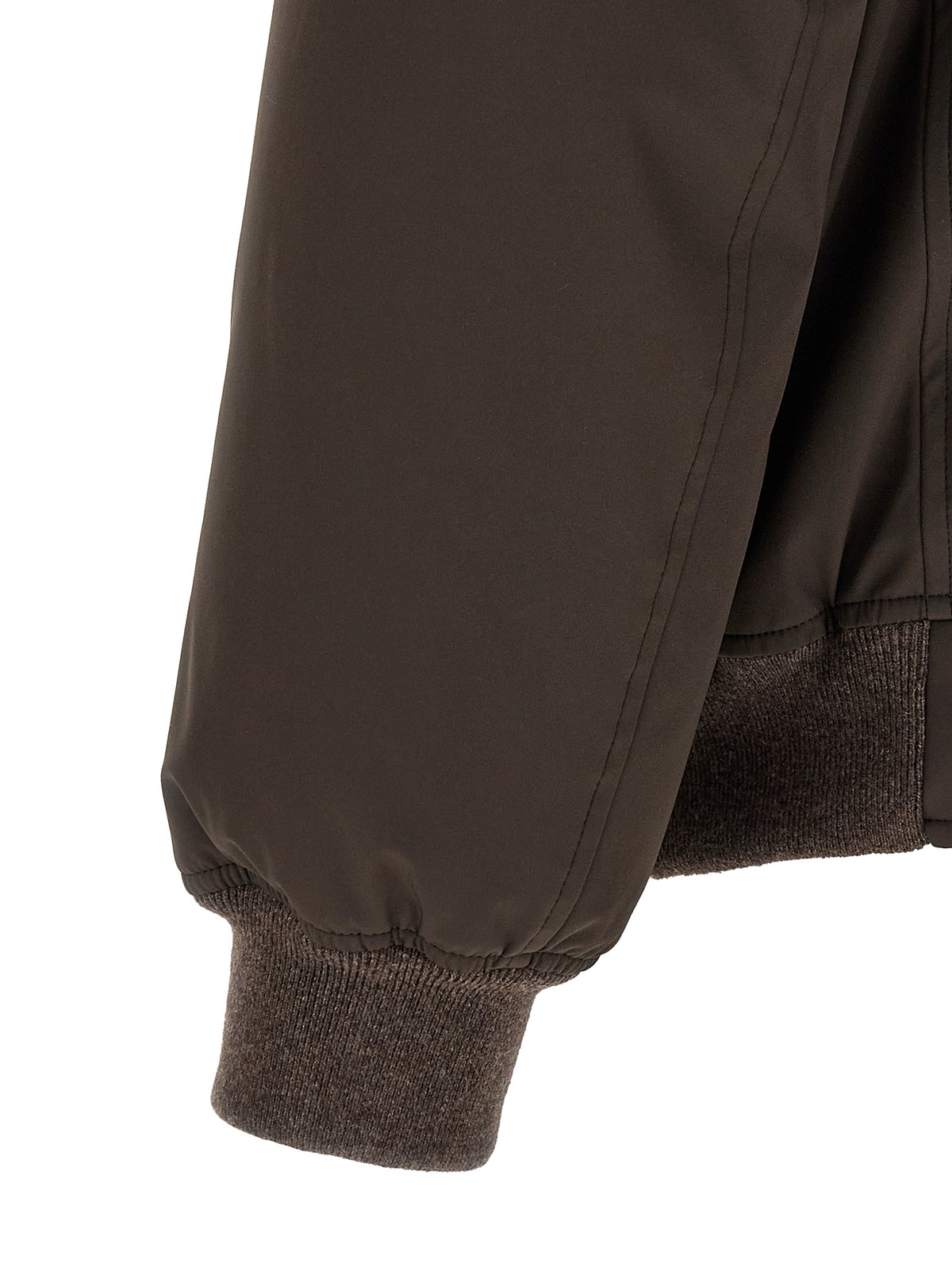 Brunello Cucinelli Brown Polyamide Full-Length Men's Jacket