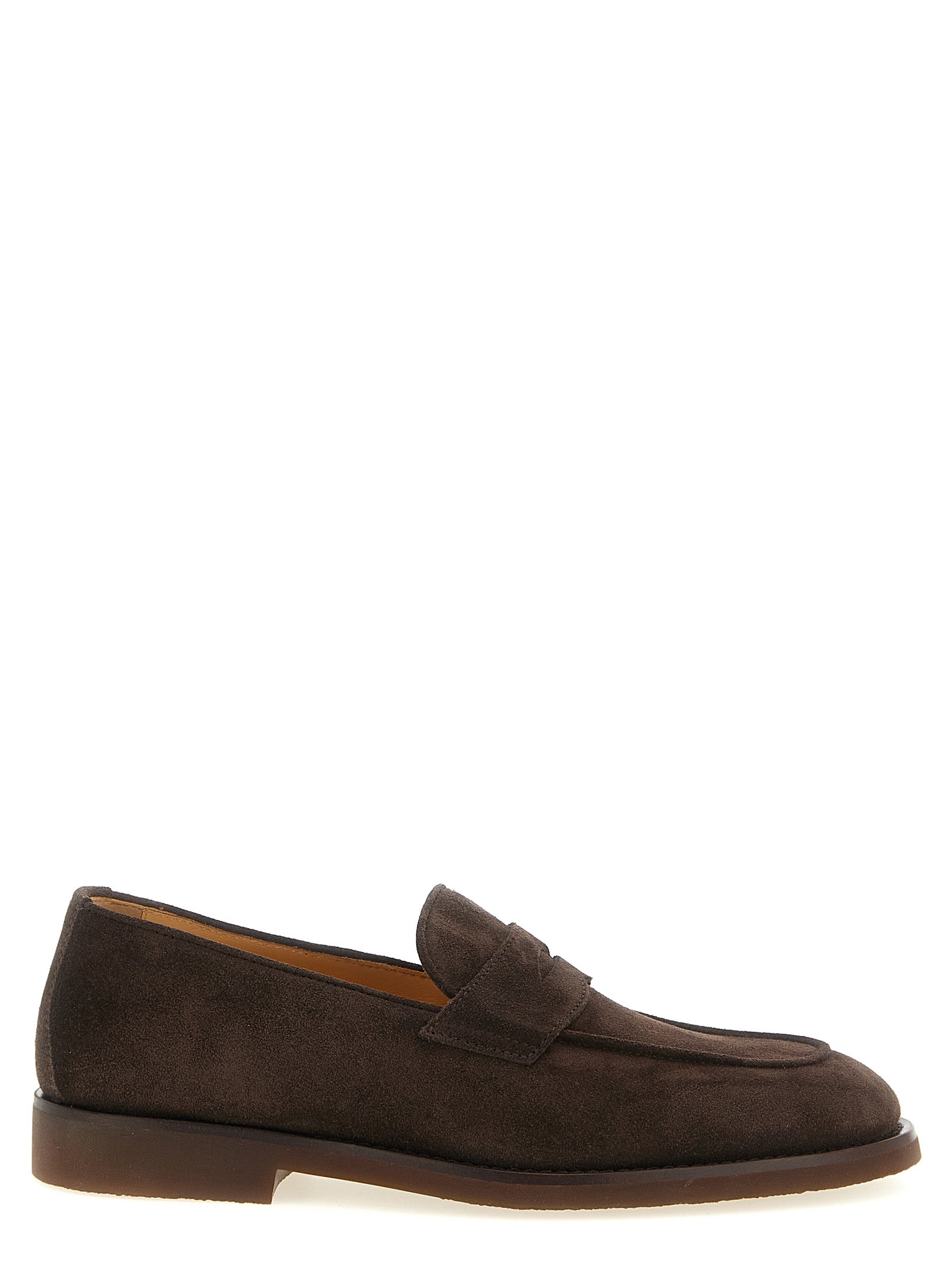 Brunello Cucinelli Brown Calfskin Slip-On Men's Loafers