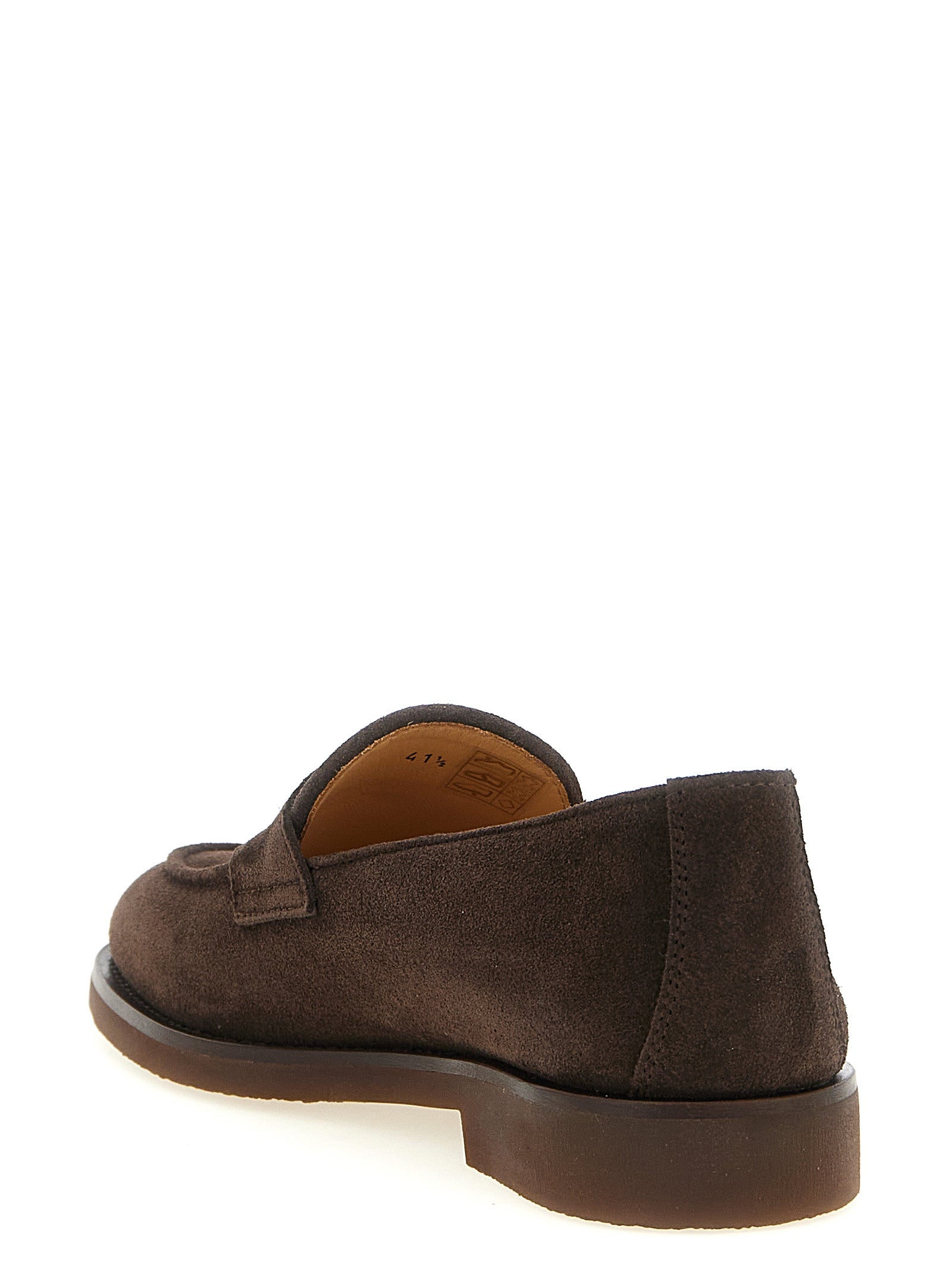 Brunello Cucinelli Brown Calfskin Slip-On Men's Loafers